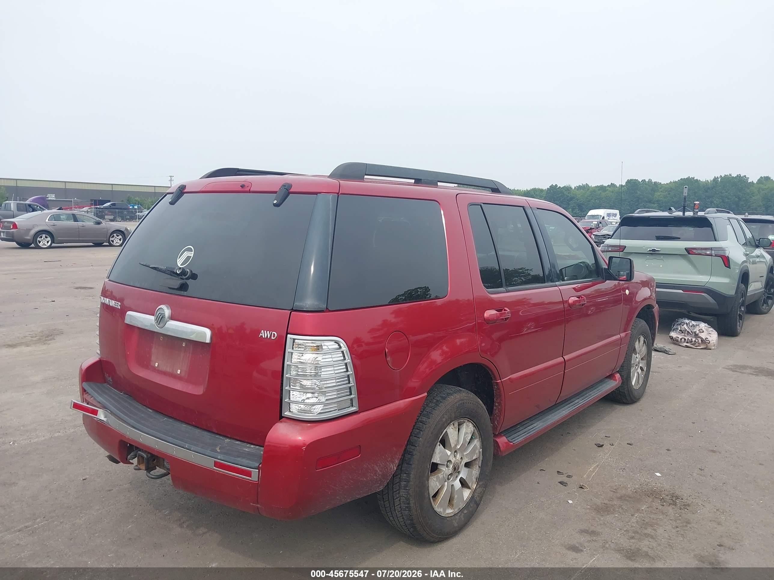 2006 Mercury Mountaineer Luxury Red vin: 4M2EU47E16UJ05855