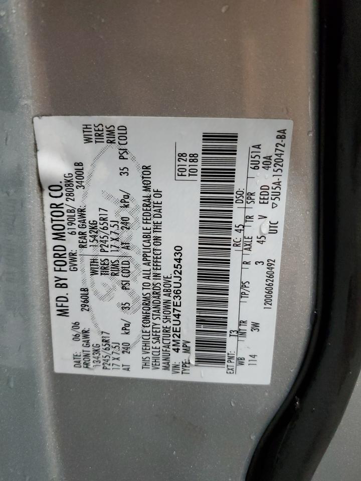 2006 Mercury Mountaineer Luxury Серый vin: 4M2EU47E36UJ25430