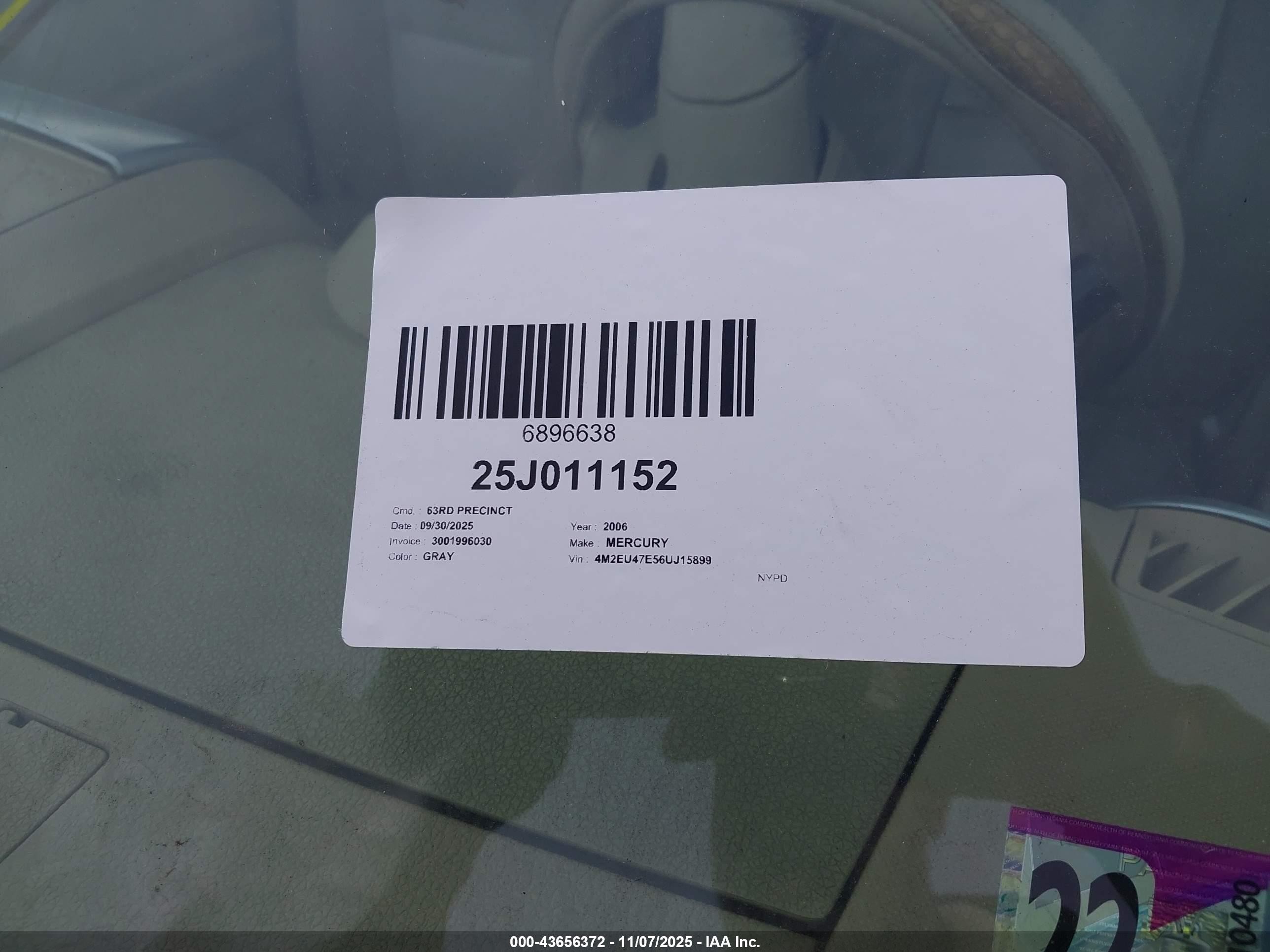 2006 Mercury Mountaineer Luxury Silver vin: 4M2EU47E56UJ15899