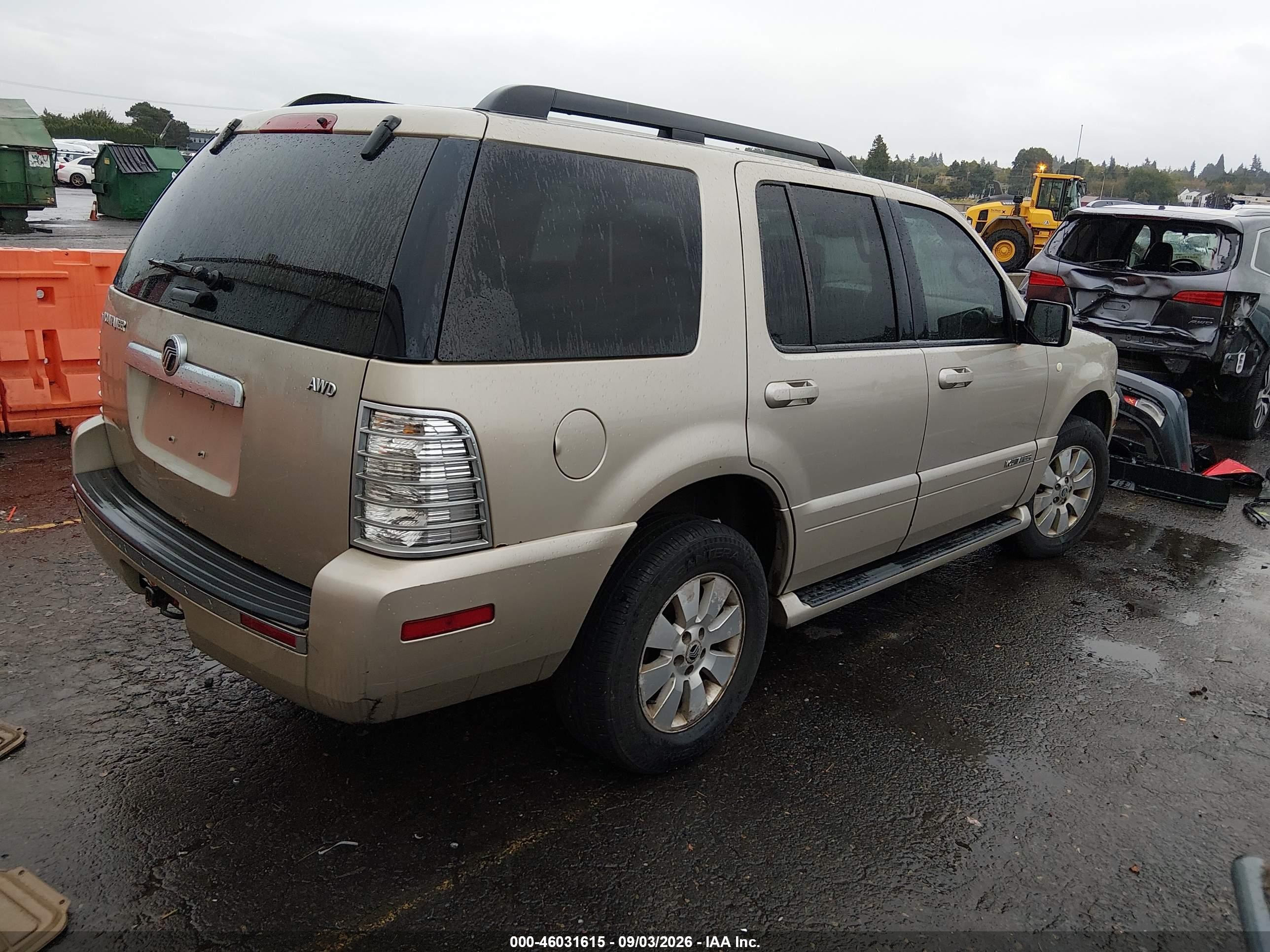 2007 Mercury Mountaineer   Gold vin: 4M2EU47E57UJ23423