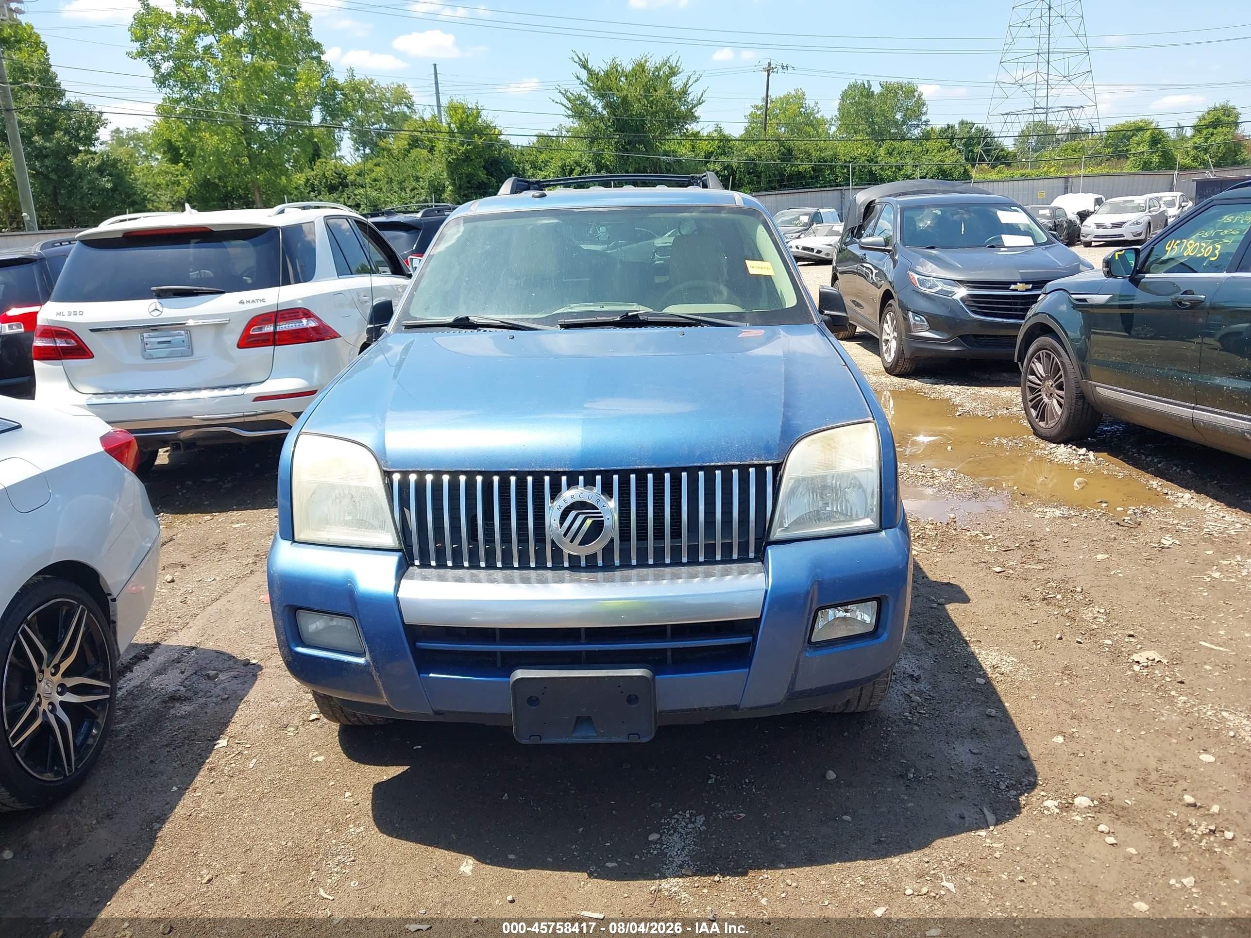 2009 Mercury Mountaineer   Blue vin: 4M2EU47E59UJ00047