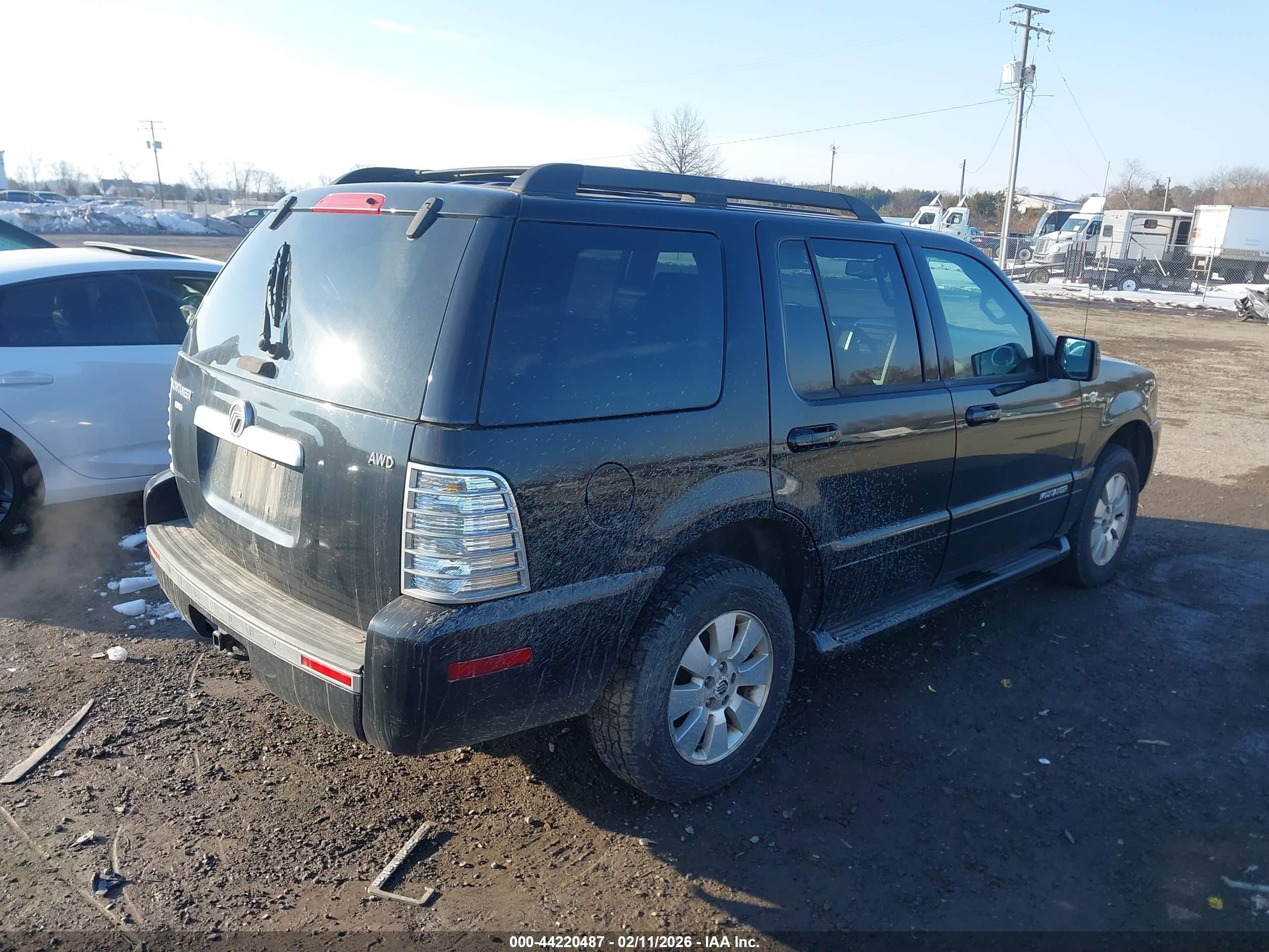 2007 Mercury Mountaineer   Black vin: 4M2EU47E97UJ00596