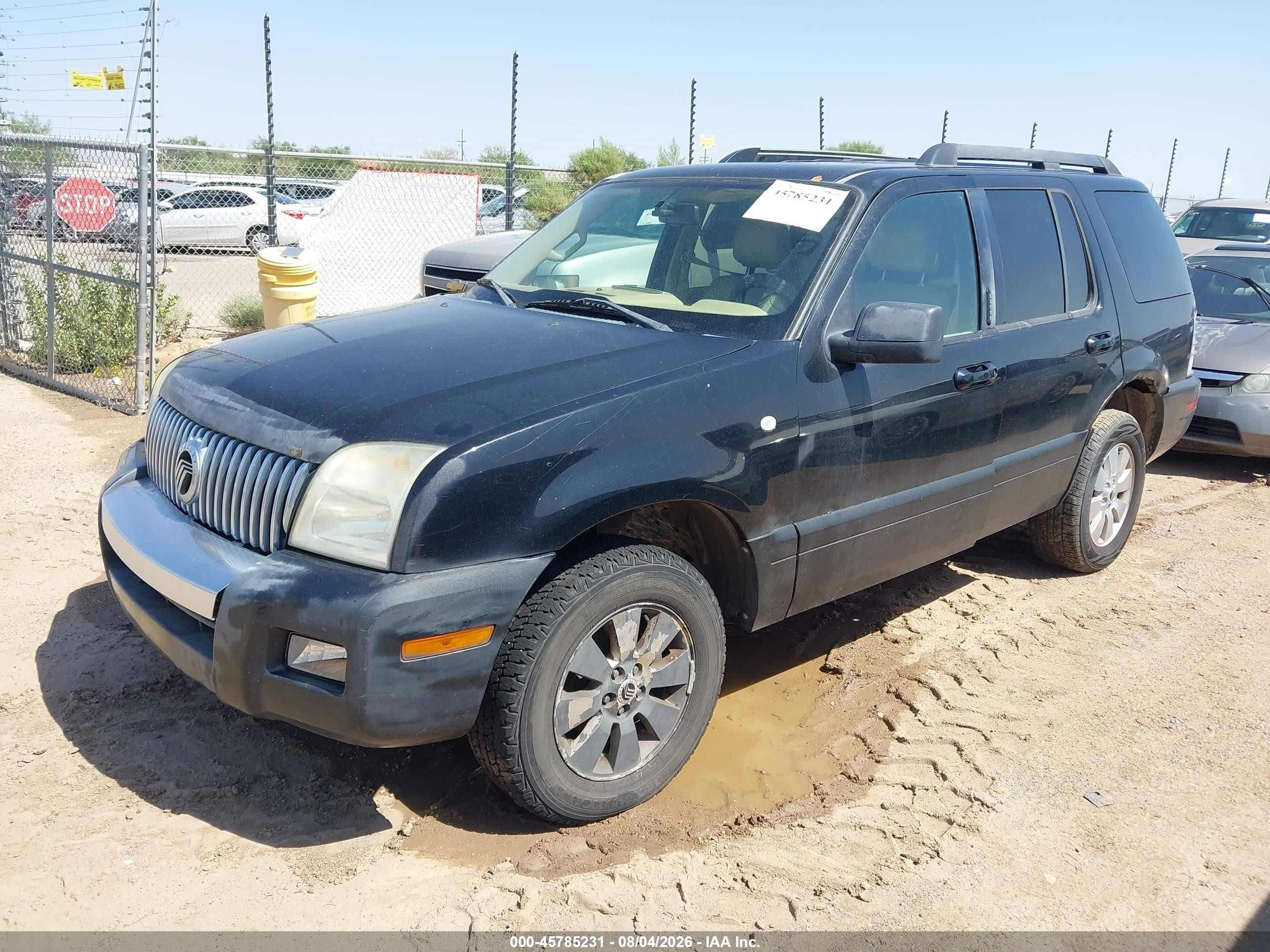 2006 Mercury Mountaineer Premier Black vin: 4M2EU48866UJ03902