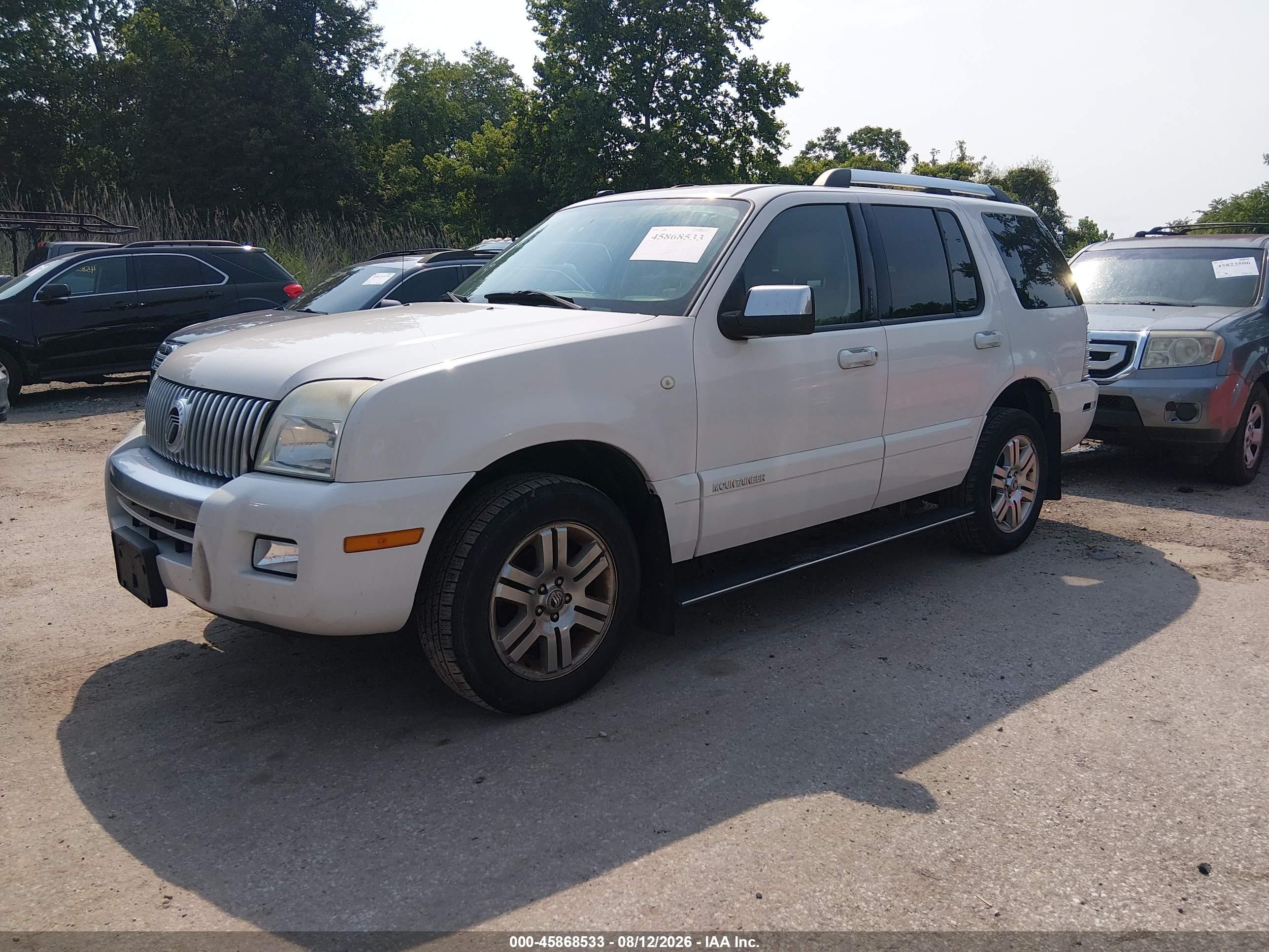 2008 Mercury Mountaineer Premier White vin: 4M2EU48878UJ01918