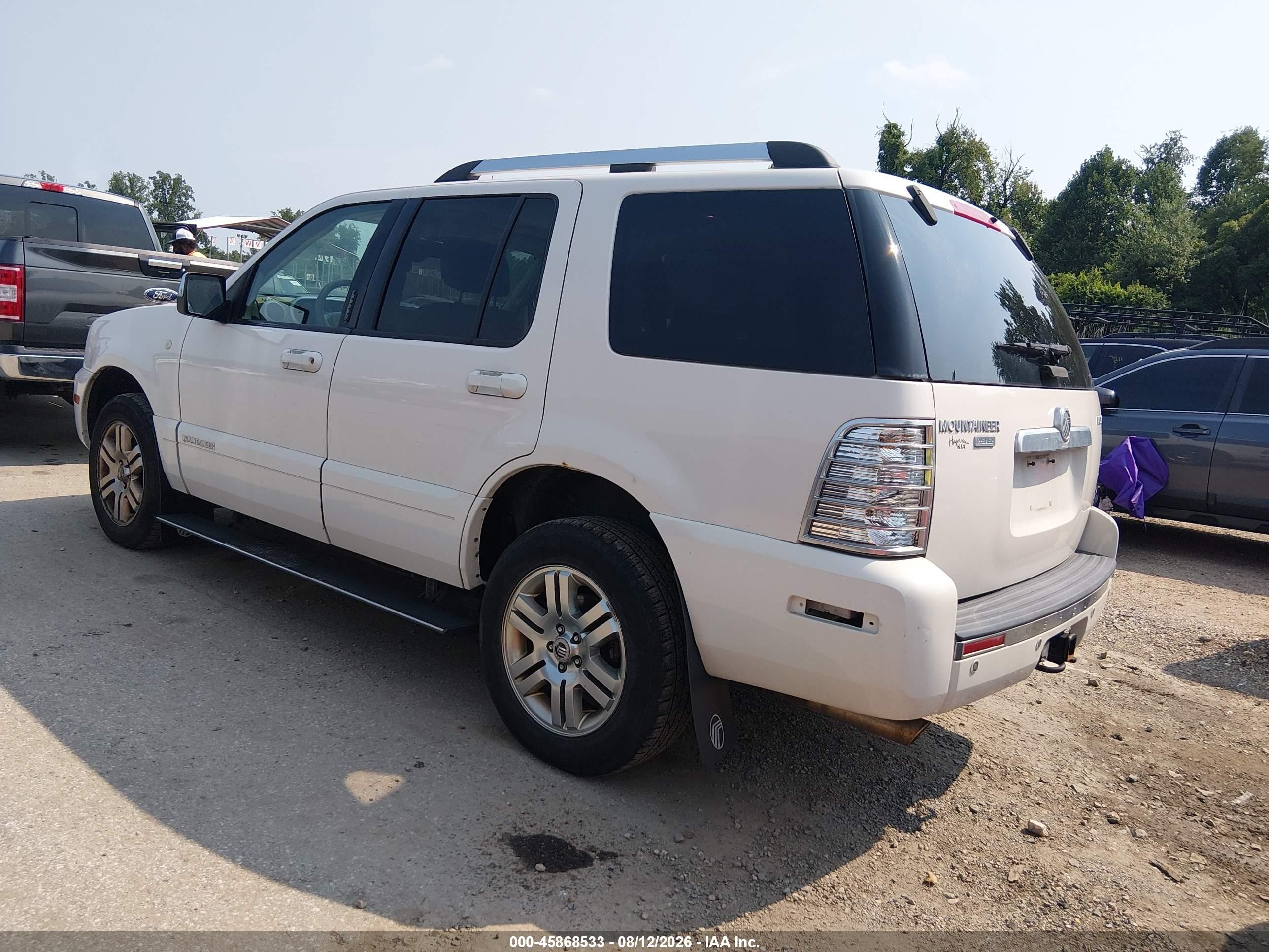 2008 Mercury Mountaineer Premier White vin: 4M2EU48878UJ01918