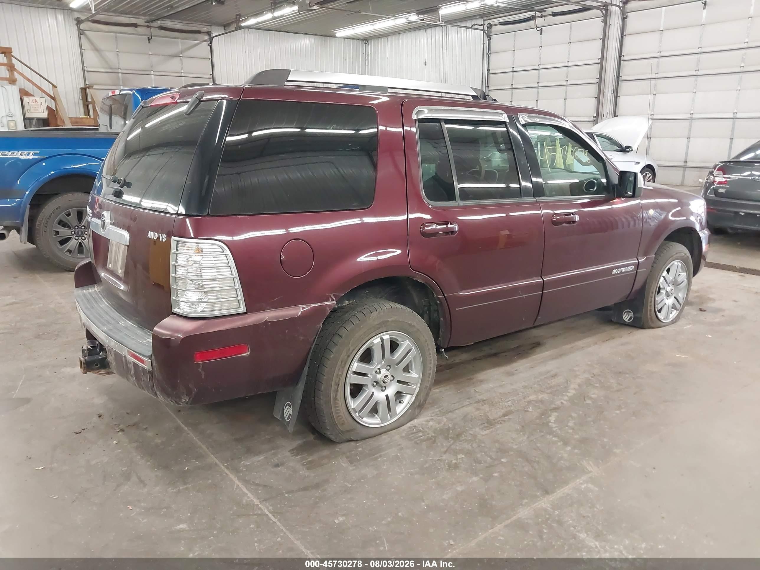 2008 Mercury Mountaineer Premier Maroon vin: 4M2EU48878UJ11526