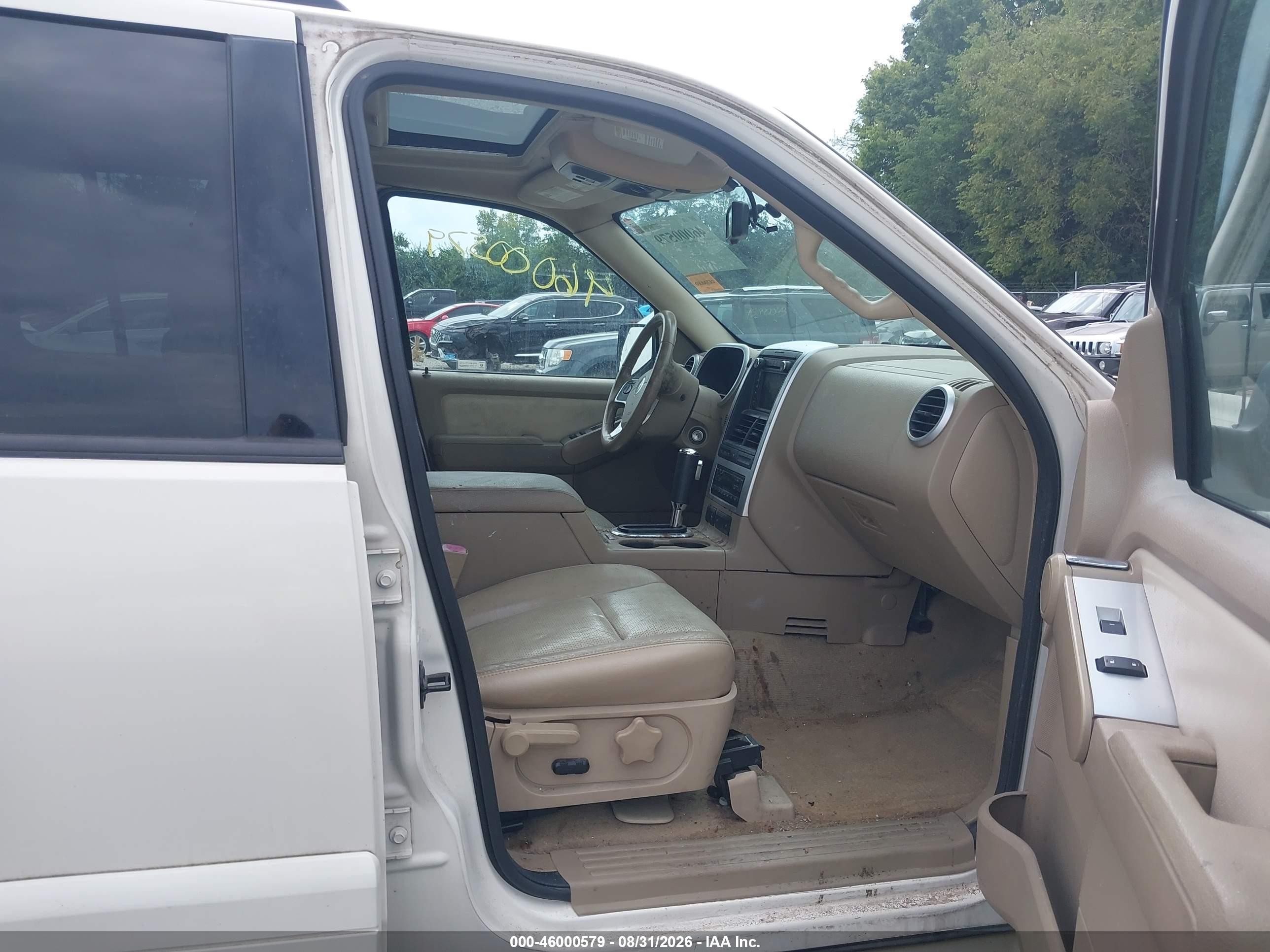 2009 Mercury Mountaineer Premier White vin: 4M2EU48889UJ01069