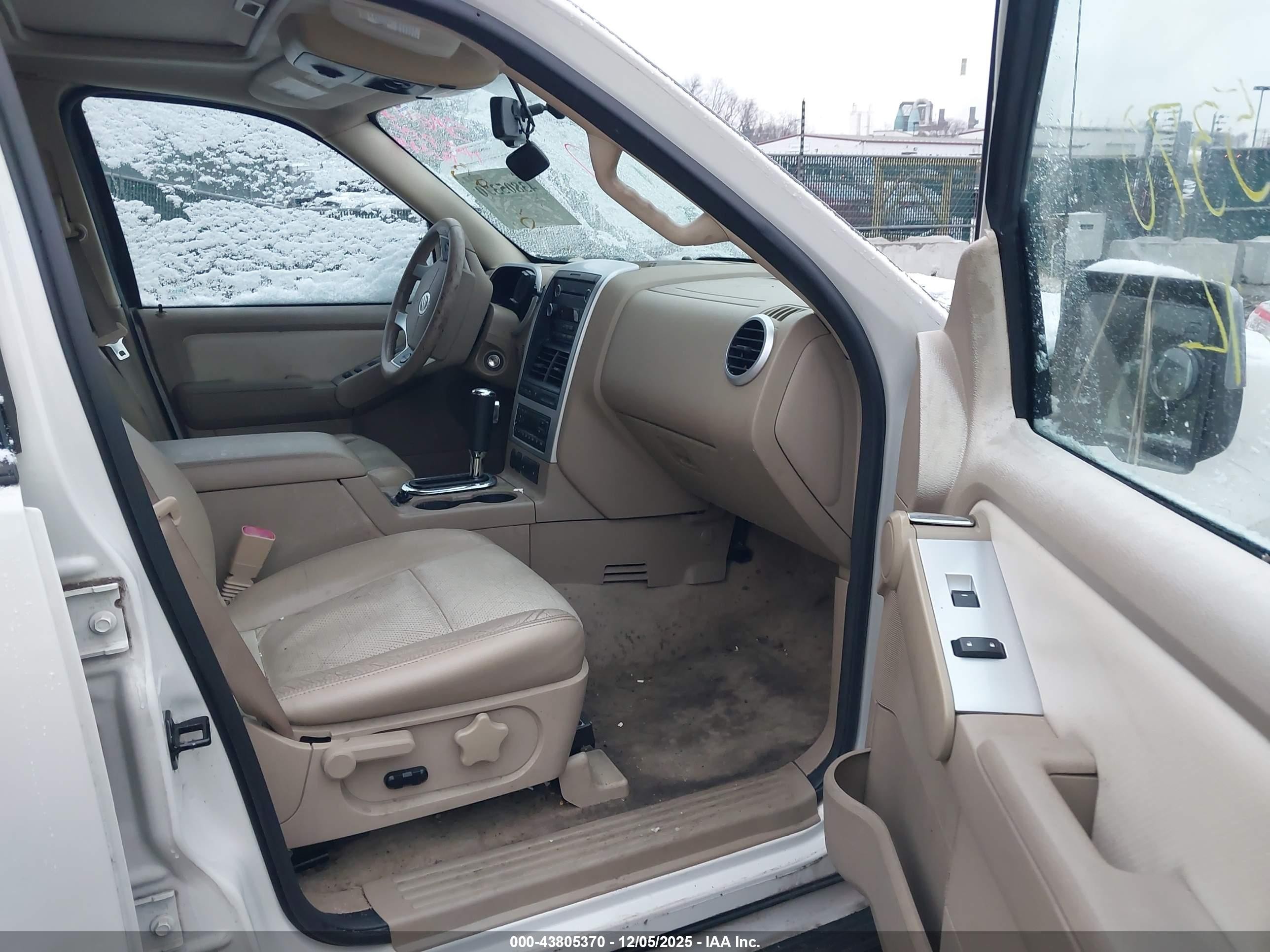 2008 Mercury Mountaineer Premier White vin: 4M2EU48E68UJ04198