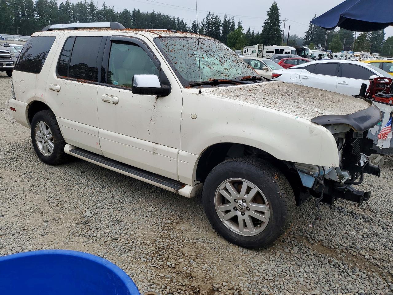 2009 Mercury Mountaineer Premier White vin: 4M2EU48E79UJ02333