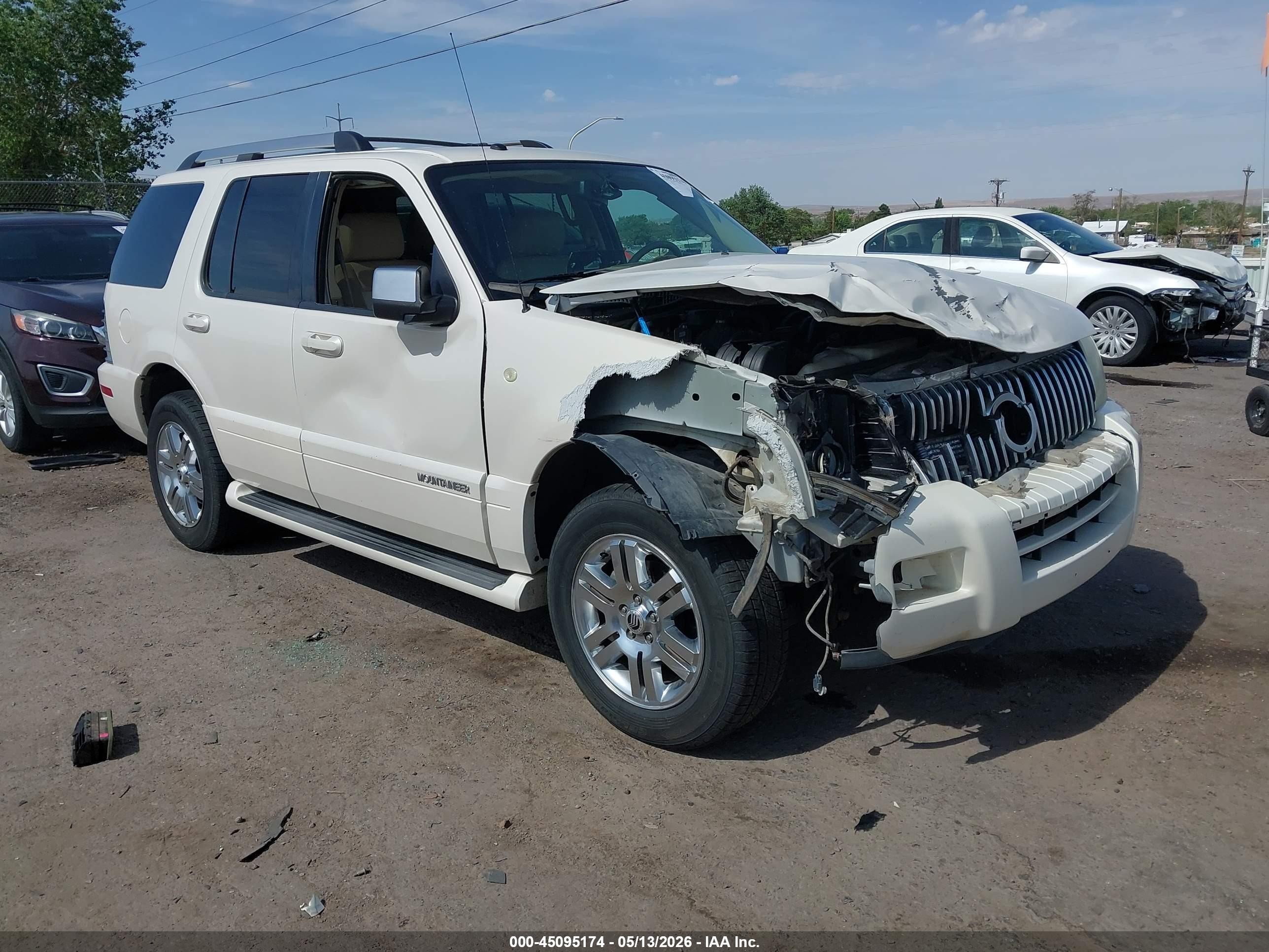 2007 Mercury Mountaineer Premier White vin: 4M2EU48E97UJ11418