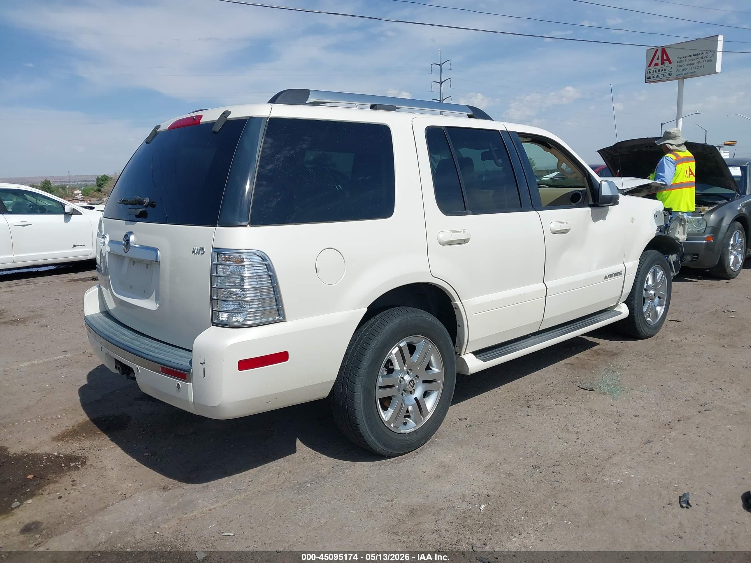 2007 Mercury Mountaineer Premier White vin: 4M2EU48E97UJ11418