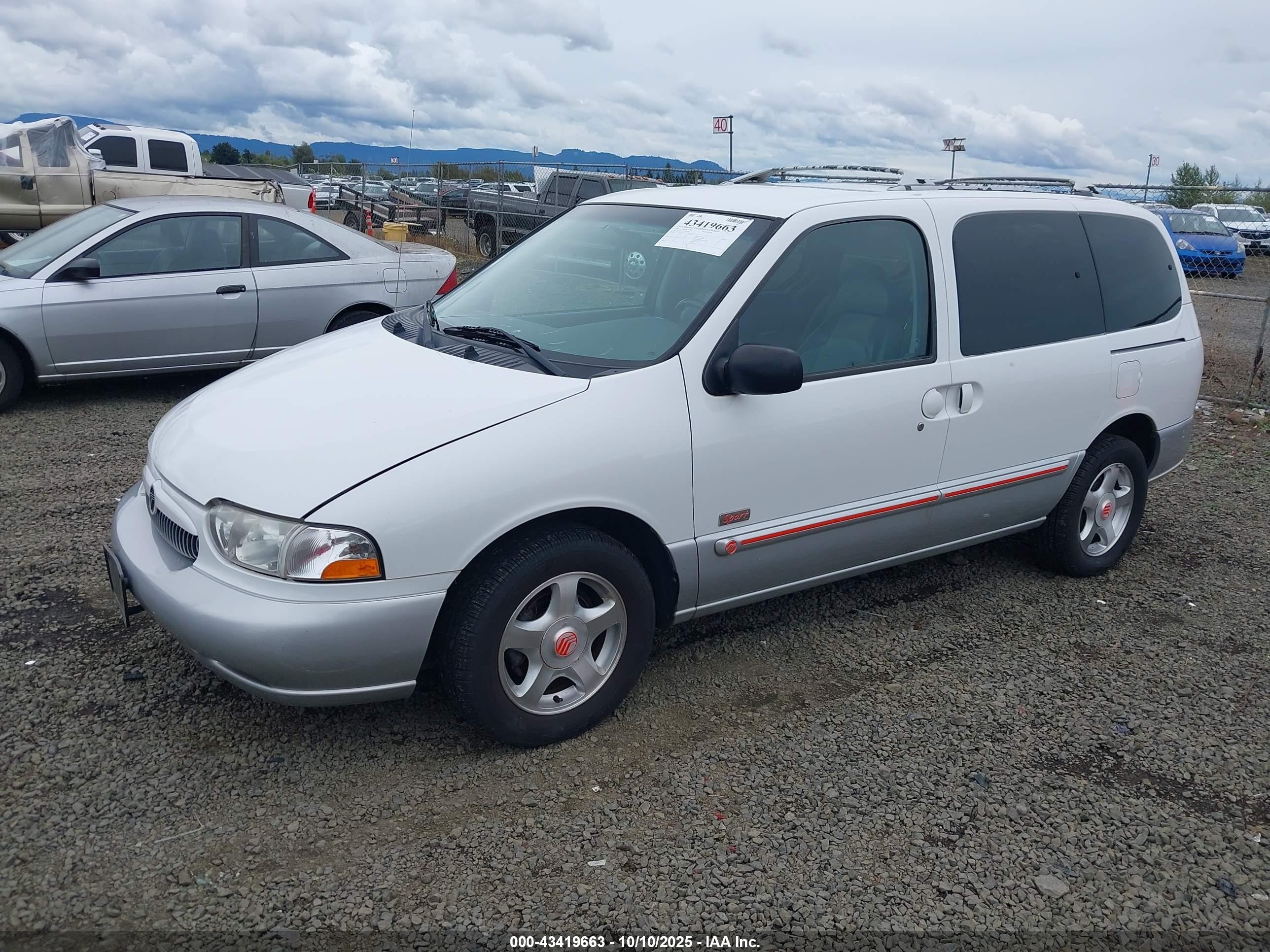 1999 Mercury Villager Estate/sport White vin: 4M2XV11T3XDJ45075