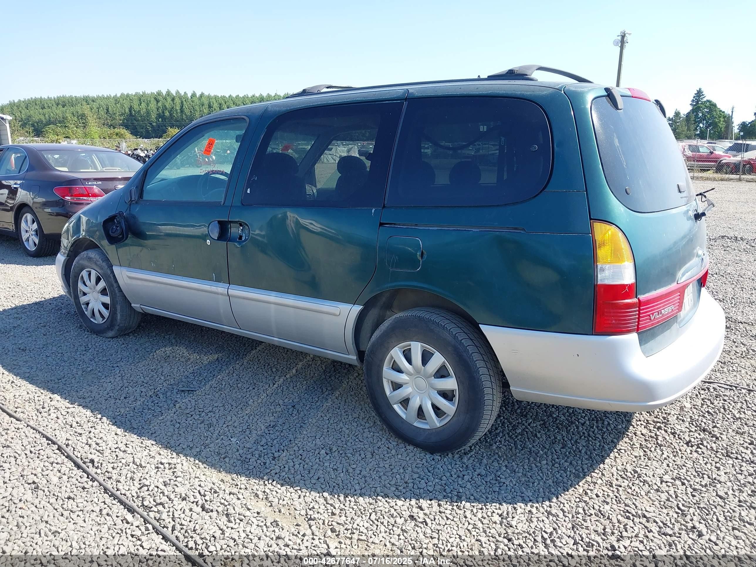 1999 Mercury Villager Estate/sport Green vin: 4M2XV11T5XDJ10585
