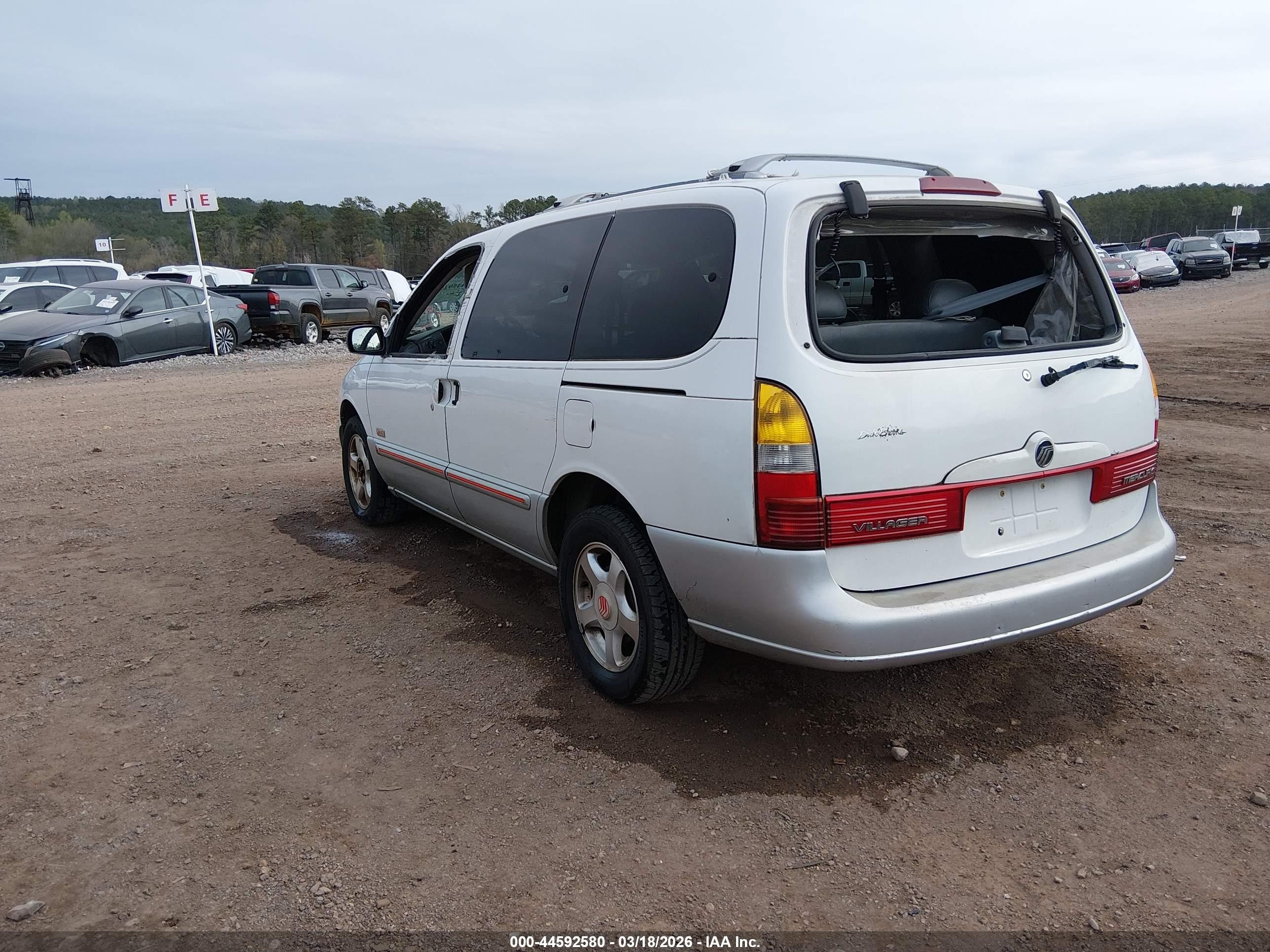 1999 Mercury Villager Estate/sport White vin: 4M2XV11T5XDJ32604