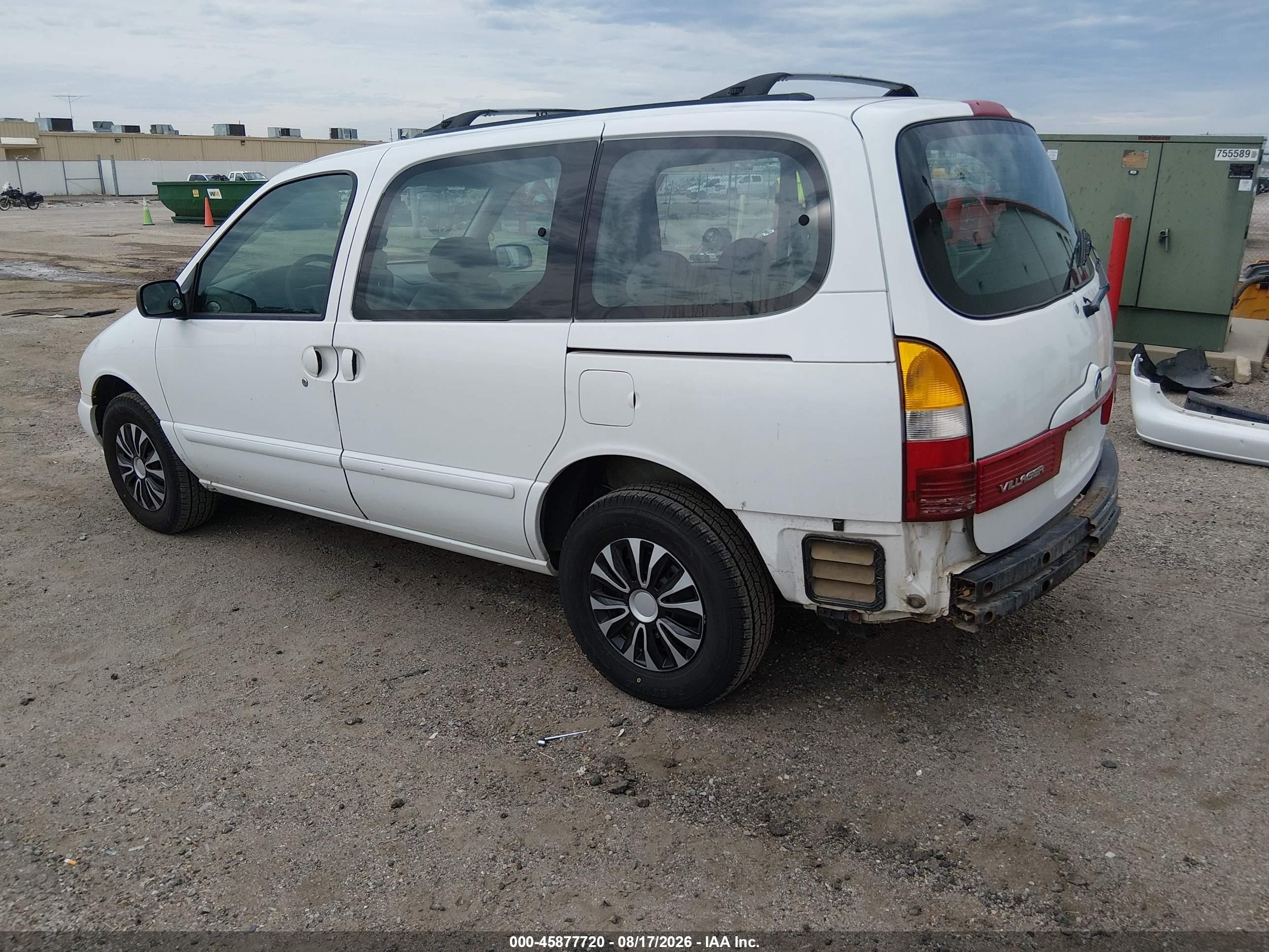 1999 Mercury Villager Estate/sport White vin: 4M2XV11T6XDJ03029