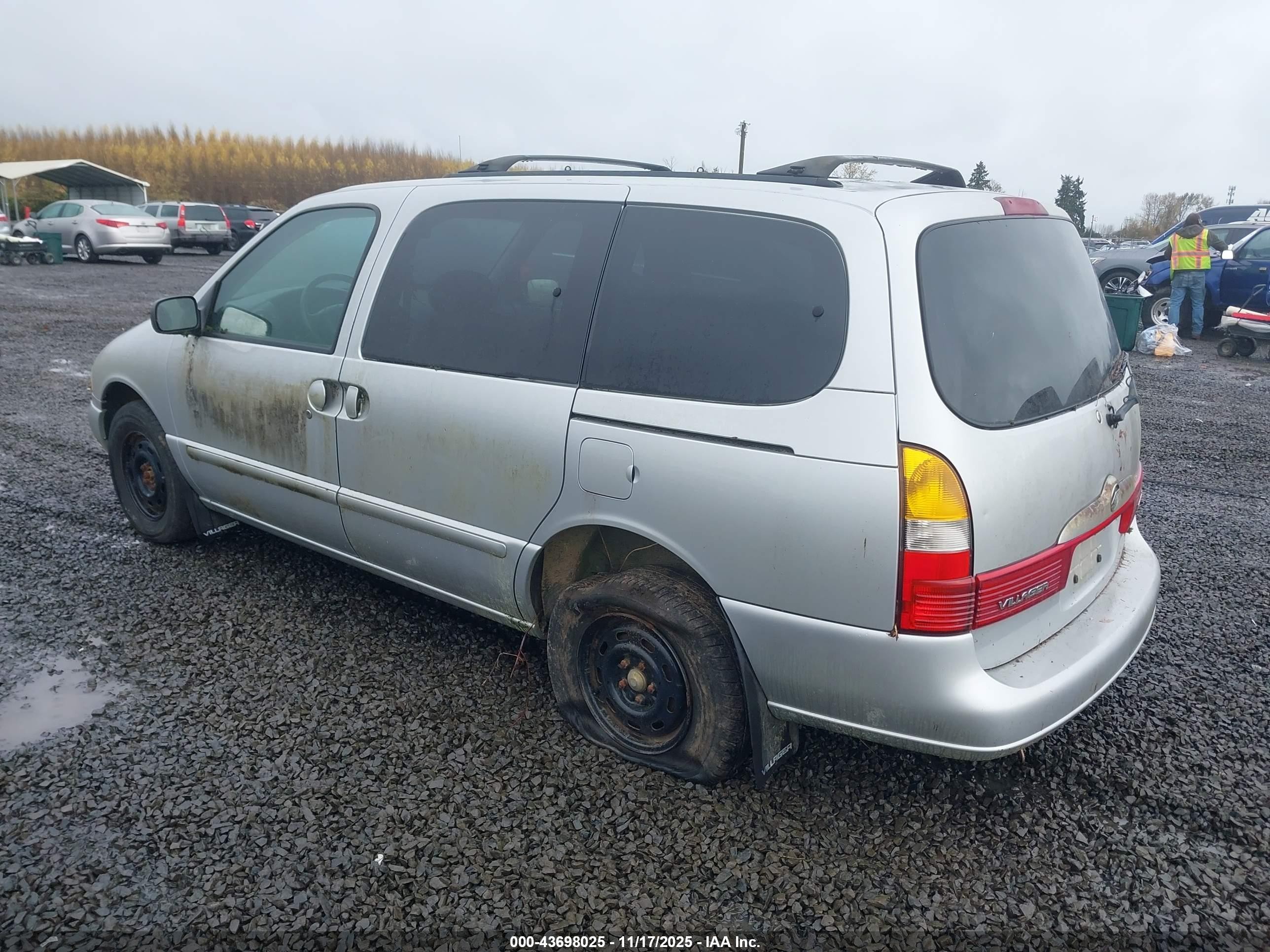 1999 Mercury Villager Estate/sport Silver vin: 4M2XV11T6XDJ33566