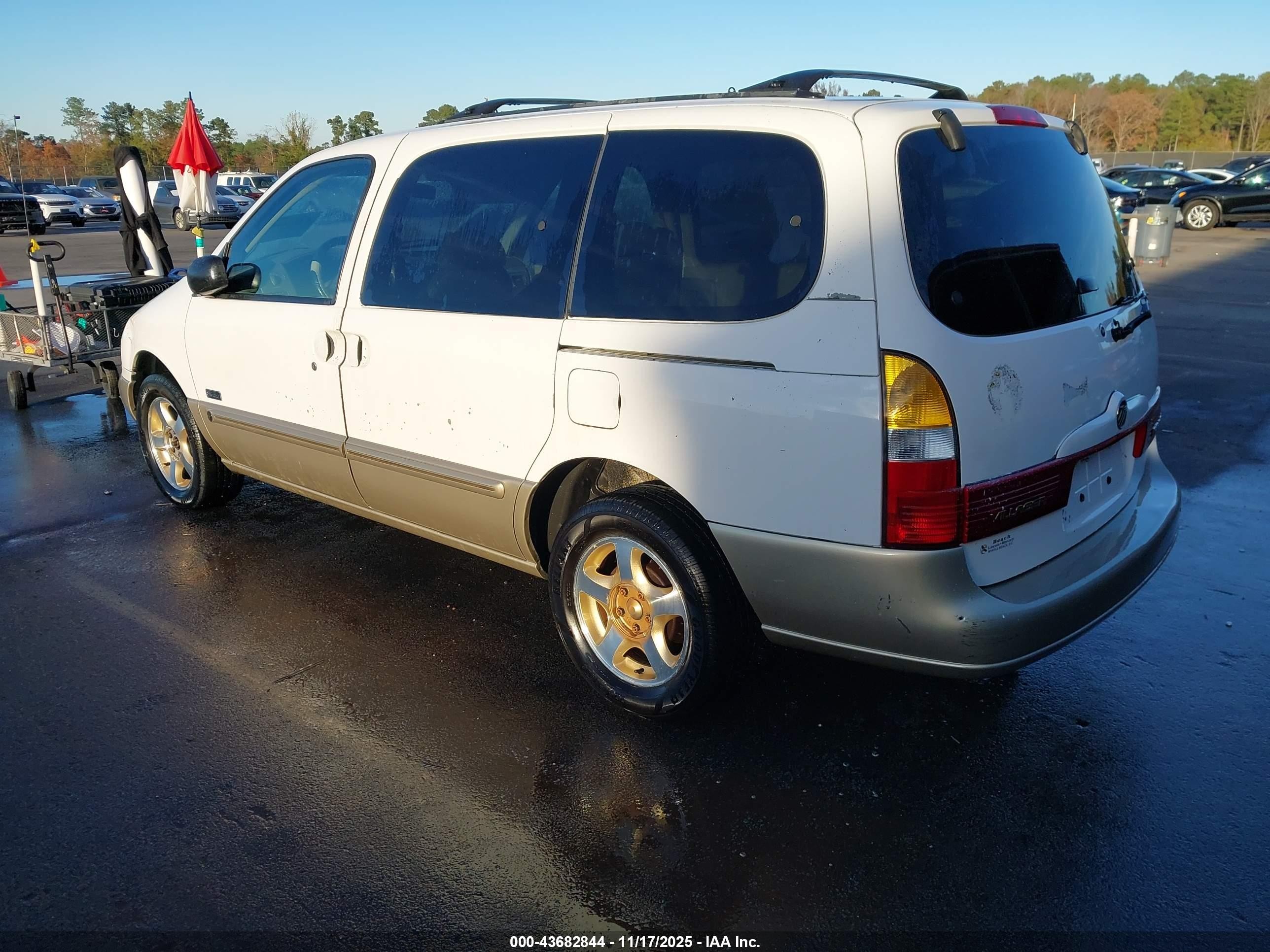 1999 Mercury Villager Estate/sport White vin: 4M2XV11T6XDJ47189