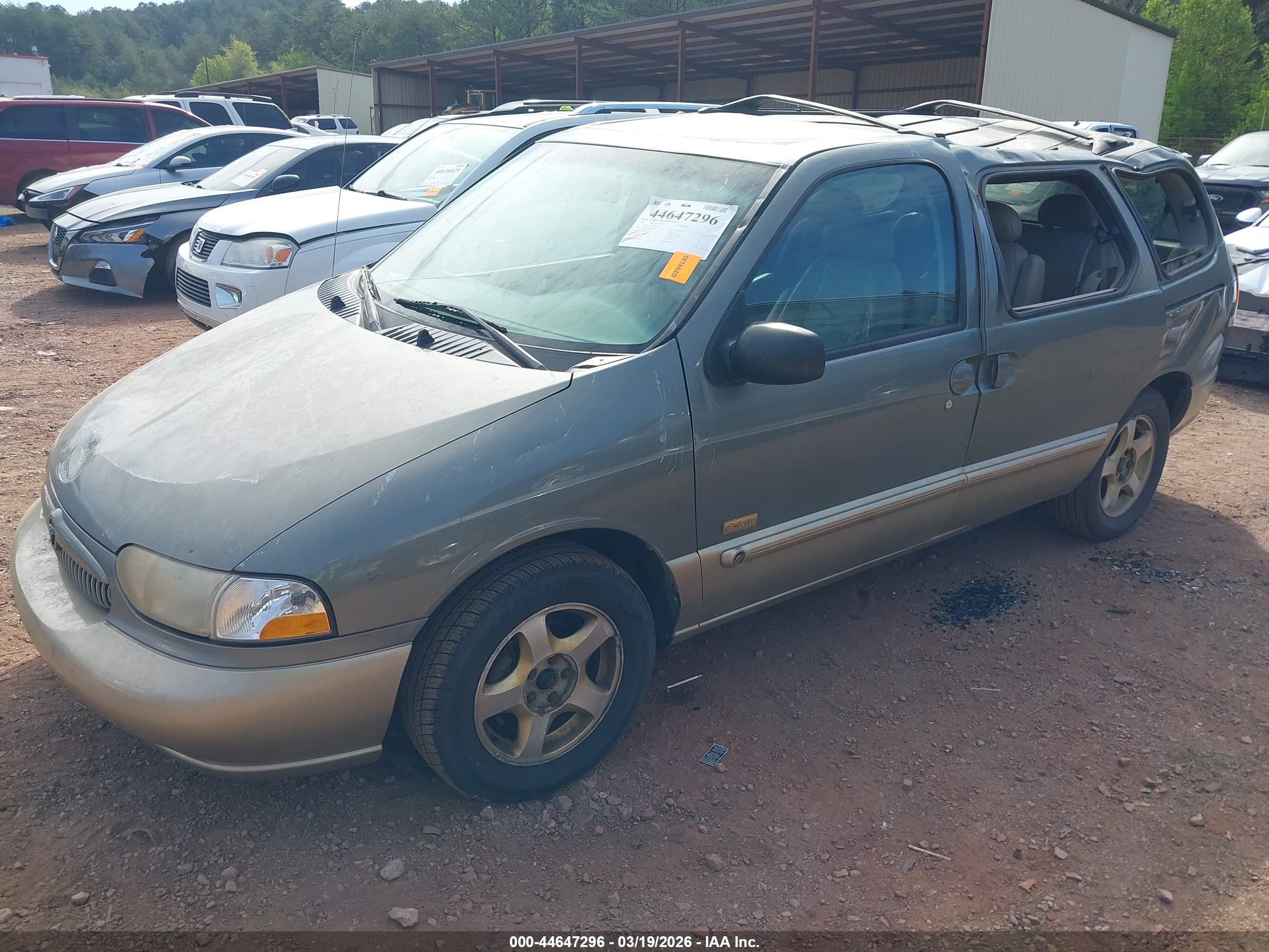 1999 Mercury Villager Estate/sport Green vin: 4M2XV11T8XDJ27851