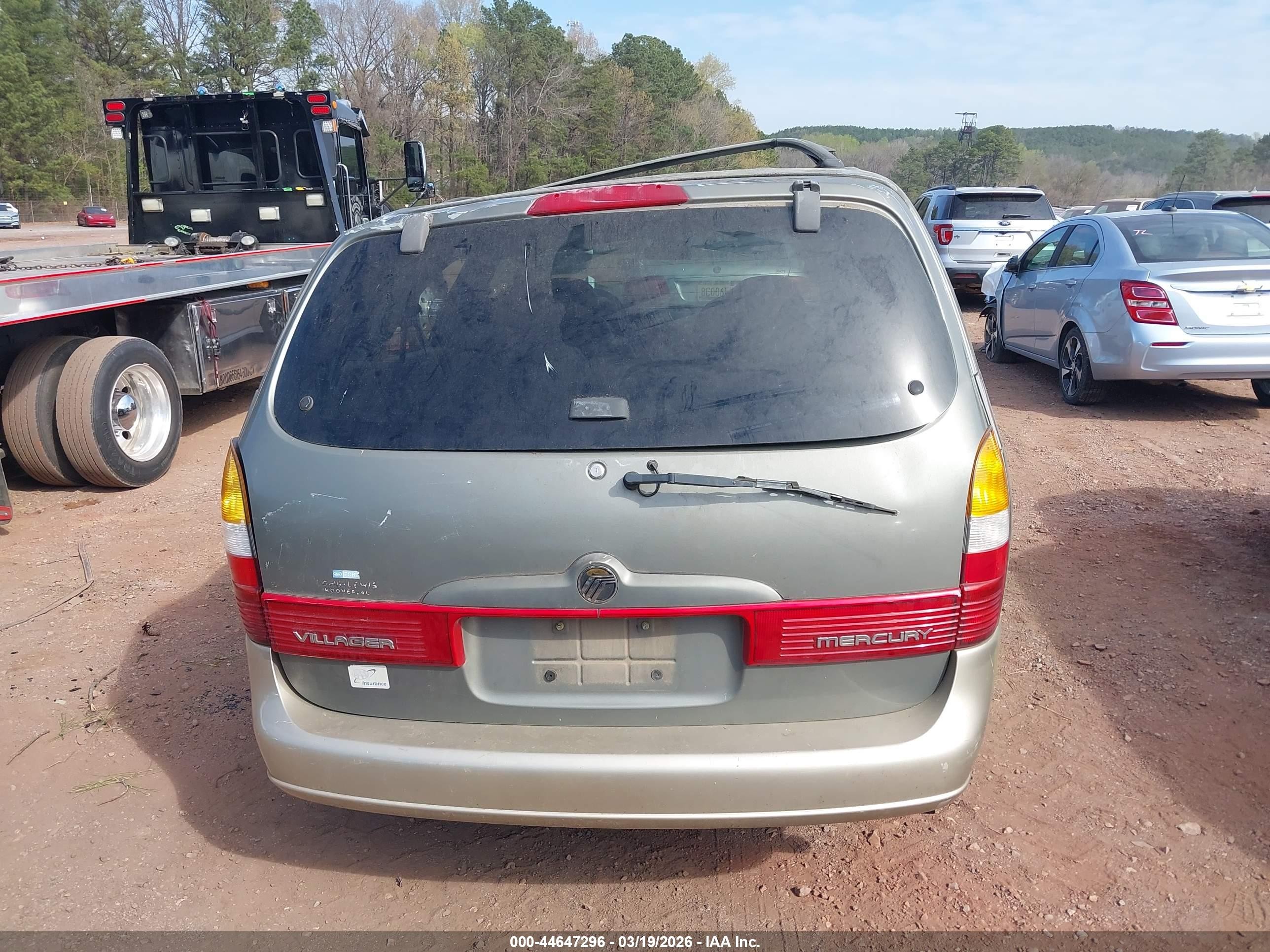 1999 Mercury Villager Estate/sport Green vin: 4M2XV11T8XDJ27851