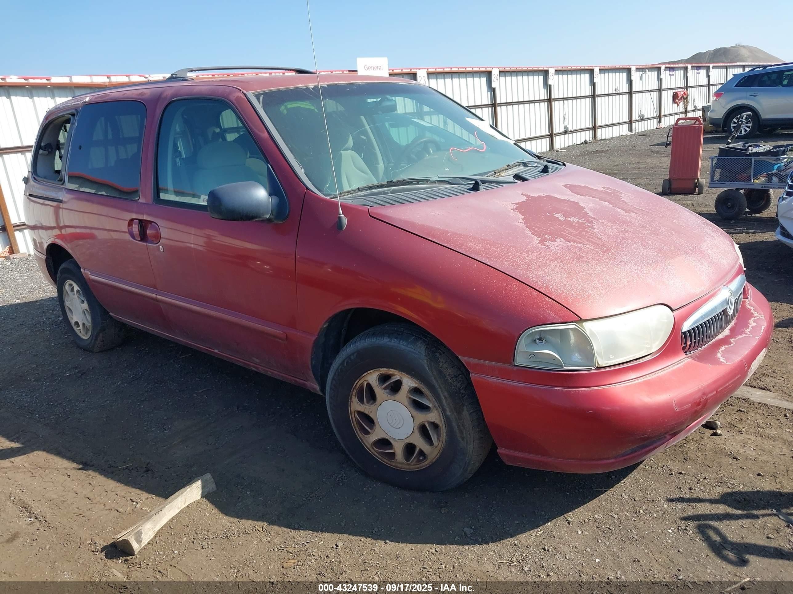 1999 Mercury Villager Estate/sport Red vin: 4M2XV11T8XDJ47842
