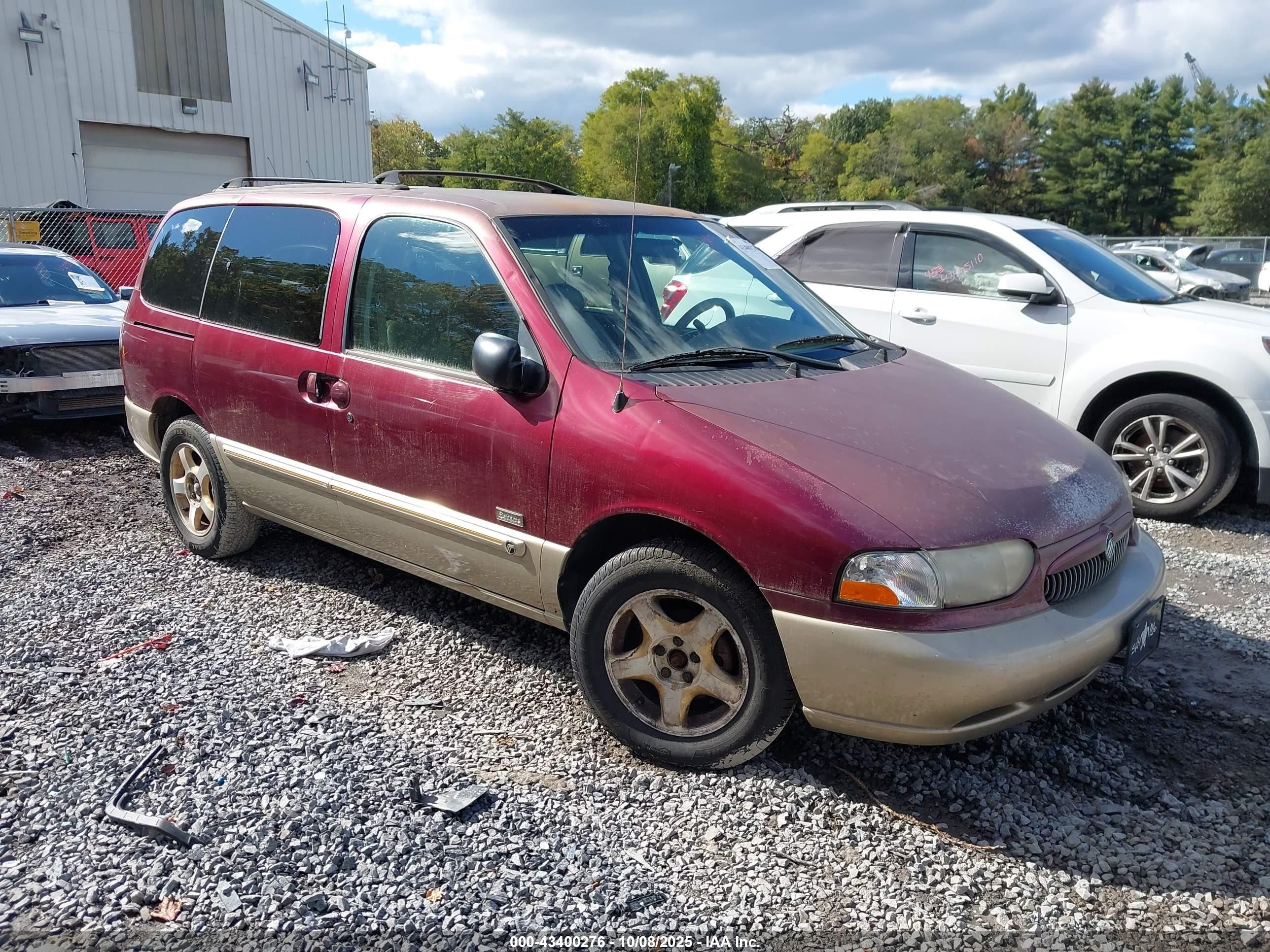 1999 Mercury Villager Estate/sport Maroon vin: 4M2XV11TXXDJ28239