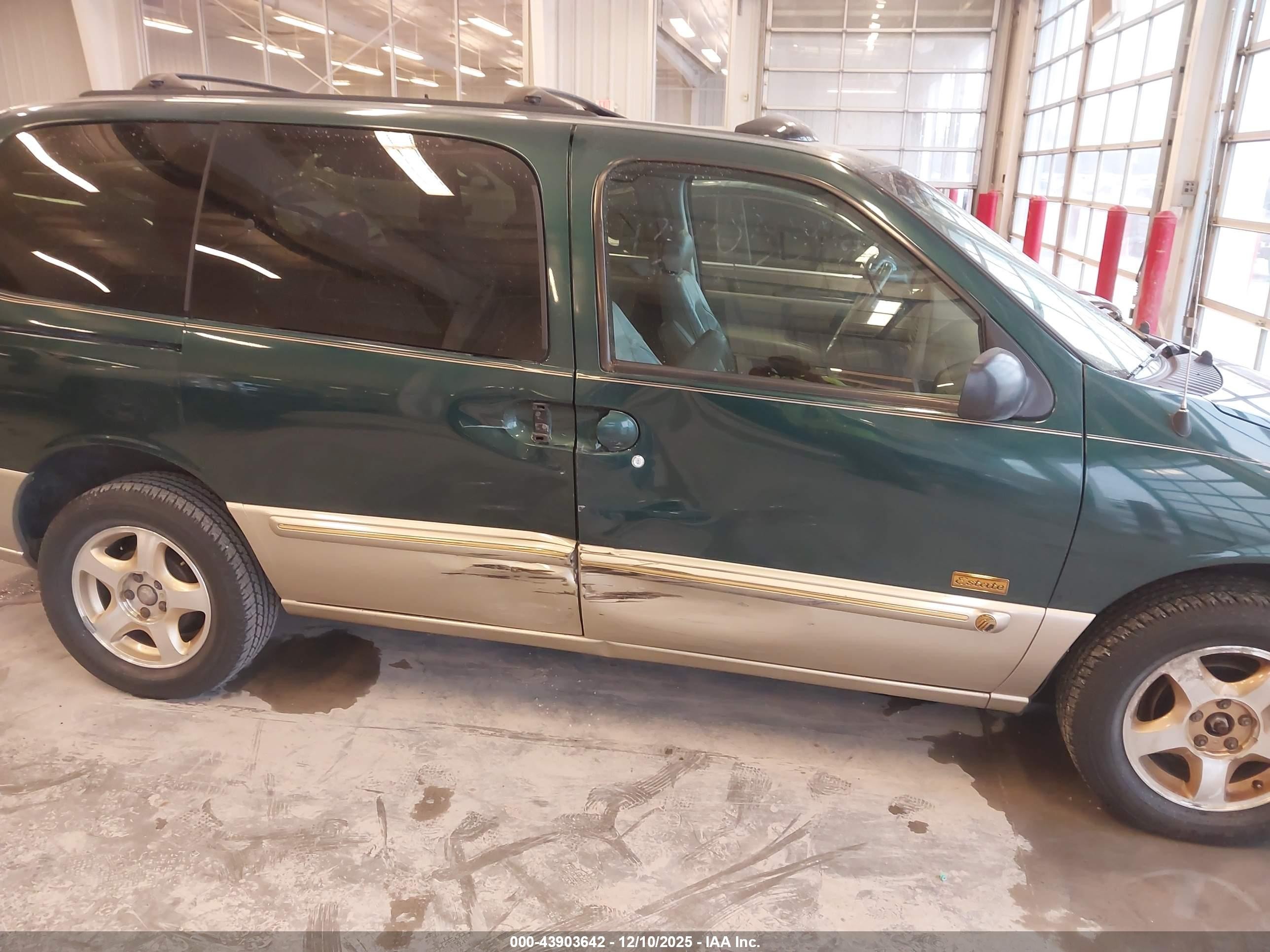 1999 Mercury Villager Estate/sport Green vin: 4M2XV11TXXDJ47597