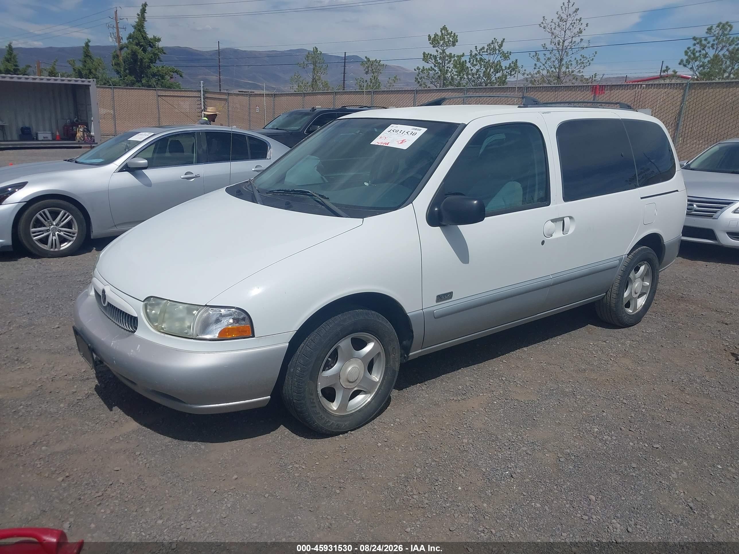 2000 Mercury Villager Sport White vin: 4M2XV12T5YDJ14457