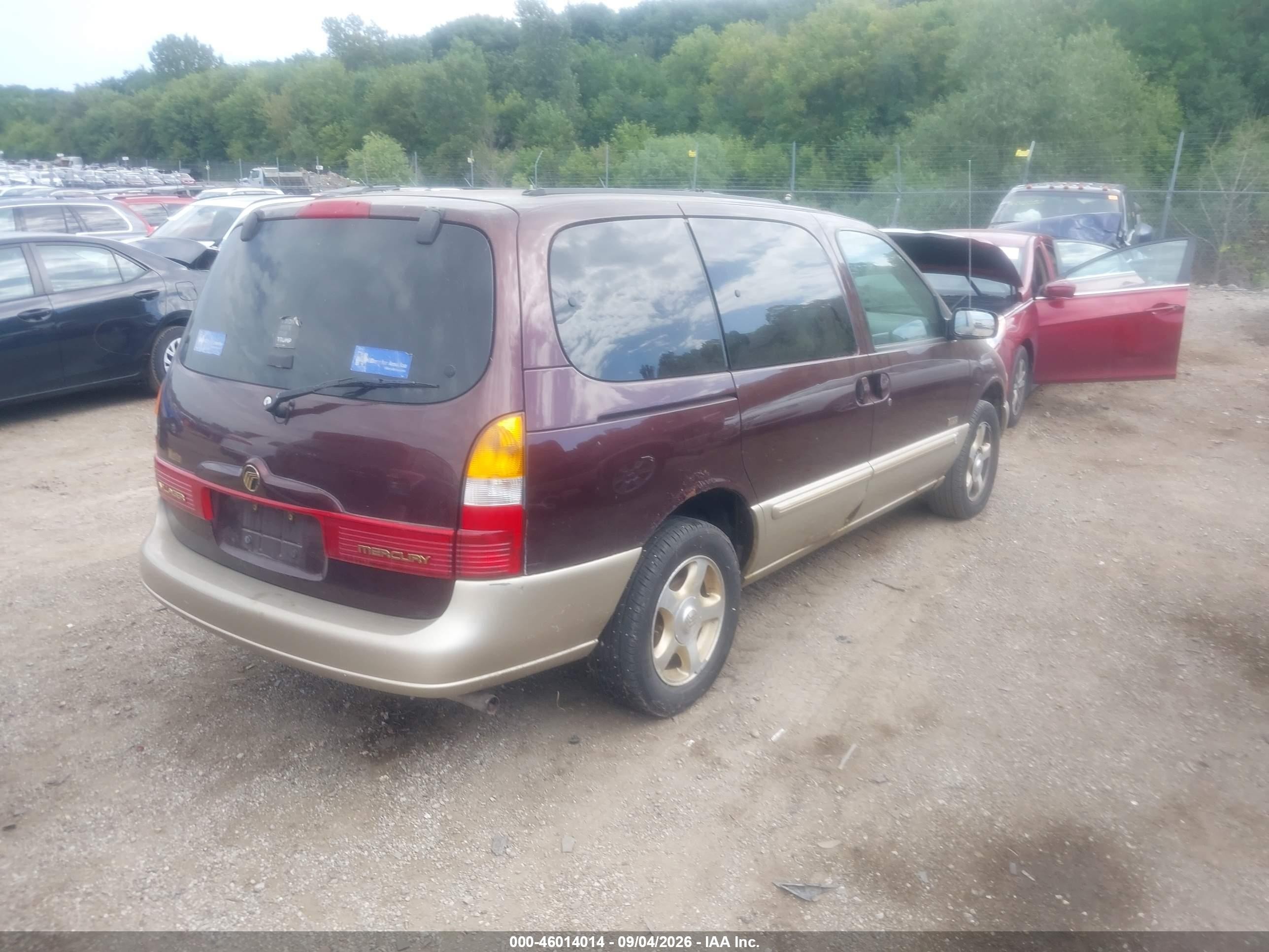 2000 Mercury Villager Estate Burgundy vin: 4M2XV14TXYDJ31316
