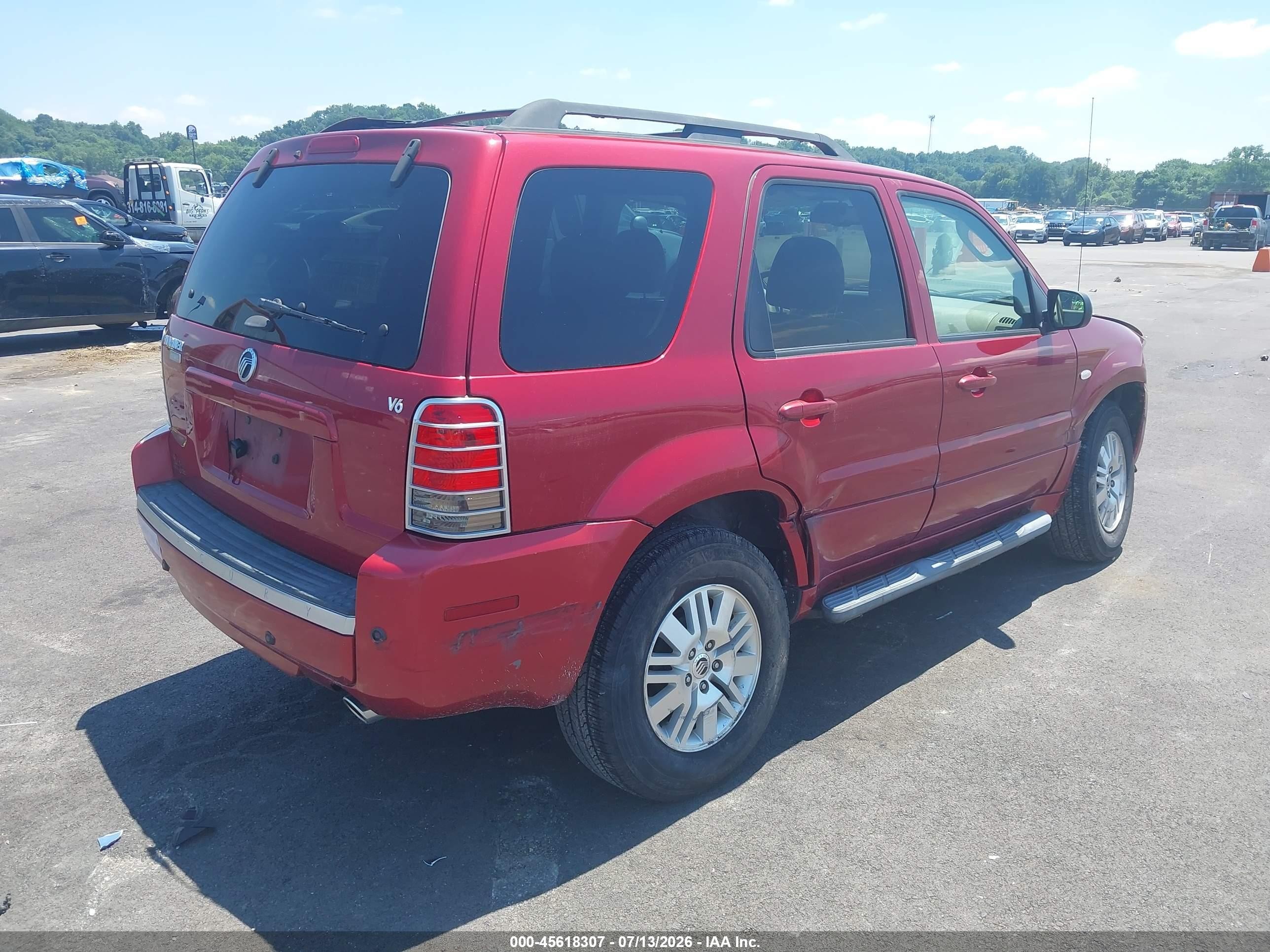 2006 Mercury Mariner Luxury/premier Red vin: 4M2YU56186KJ03615
