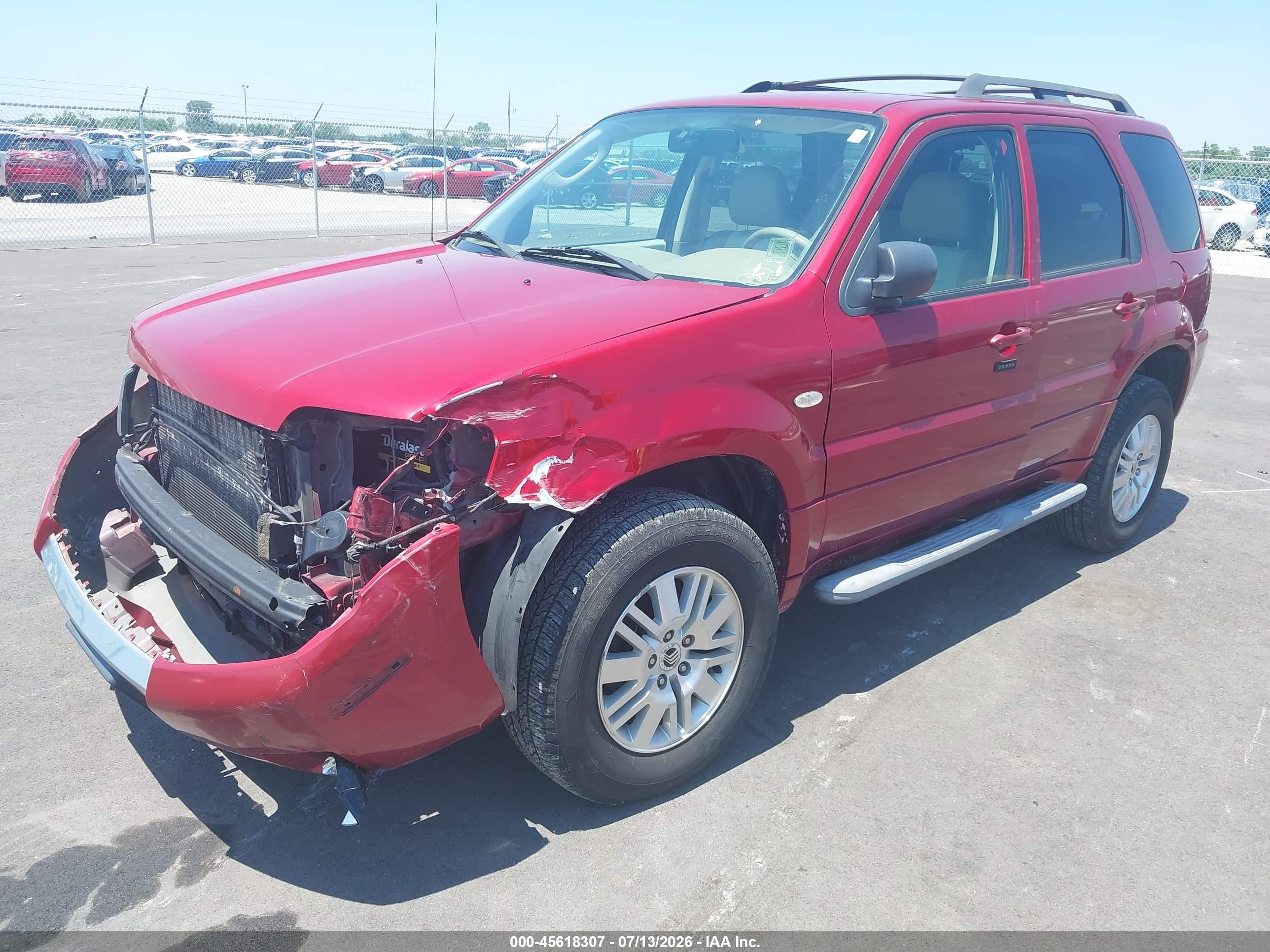 2006 Mercury Mariner Luxury/premier Red vin: 4M2YU56186KJ03615