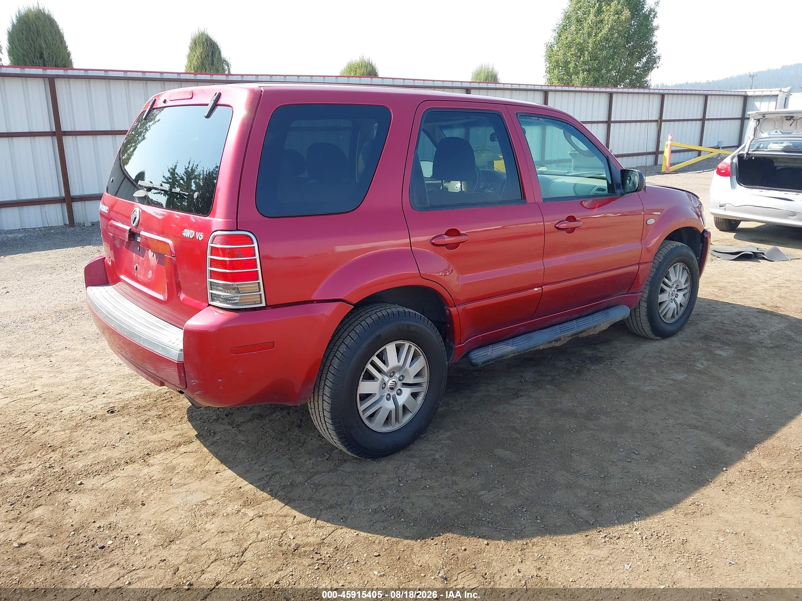 2005 Mercury Mariner Luxury/premier Maroon vin: 4M2YU57165DJ02318