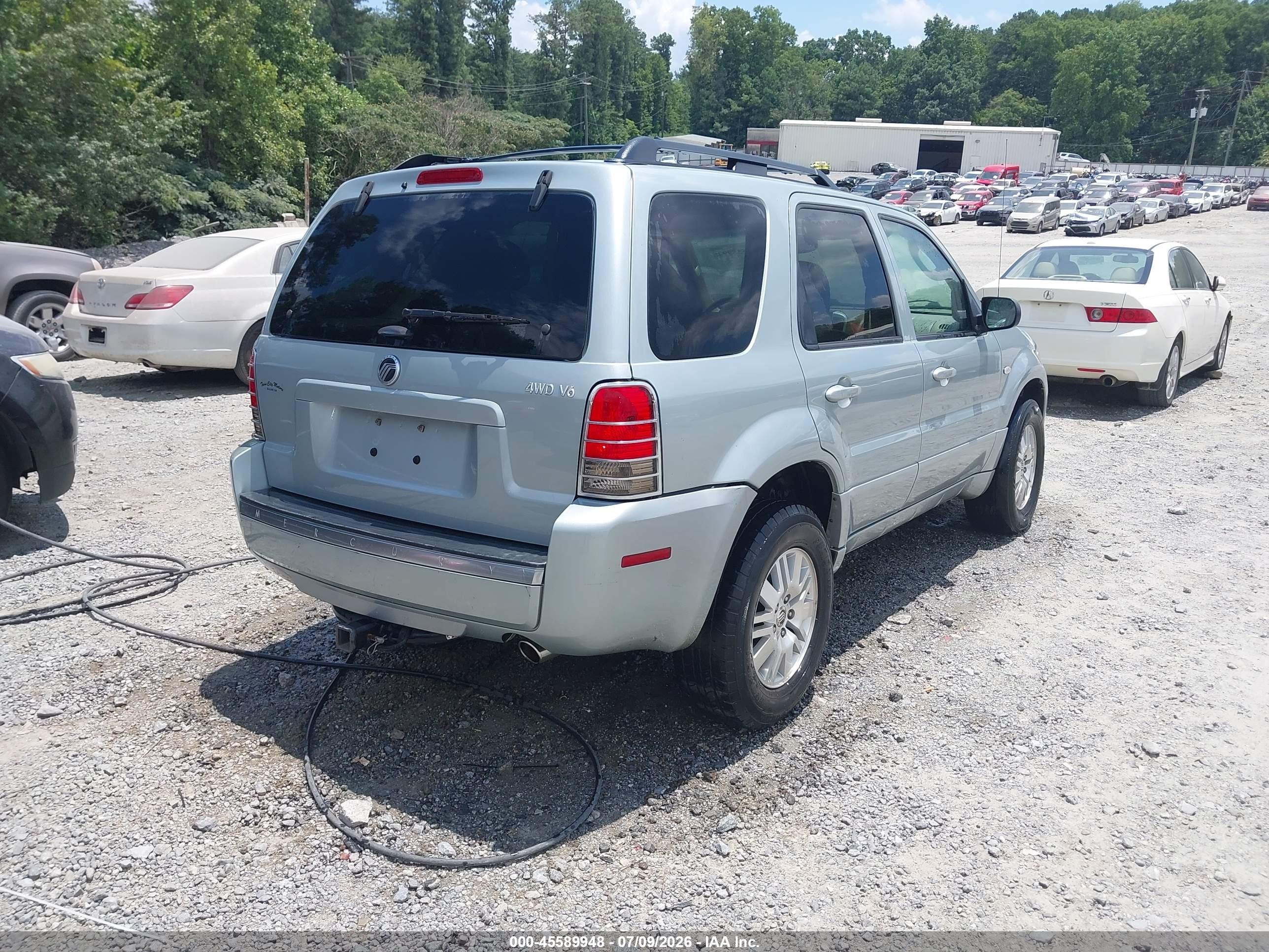 2005 Mercury Mariner Luxury/premier Light Blue vin: 4M2YU57185DJ19623