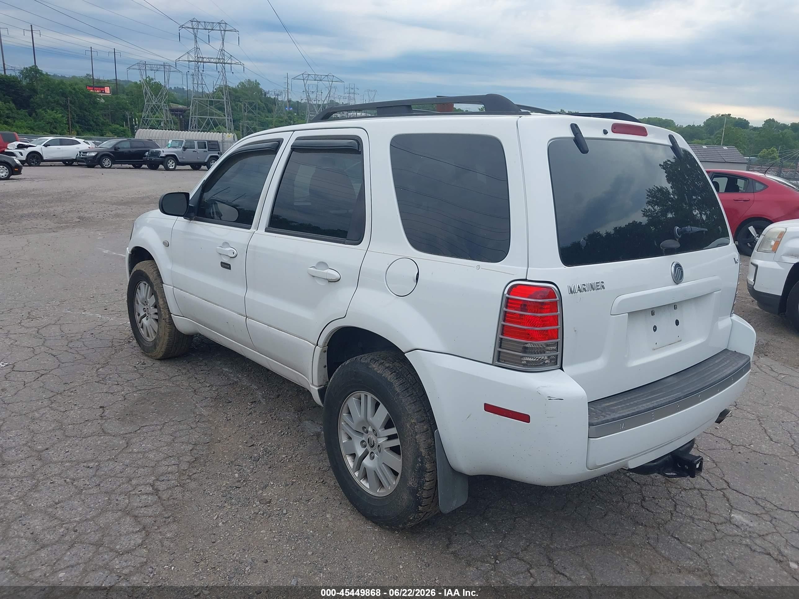 2007 Mercury Mariner Luxury Белый vin: 4M2YU81137KJ12569