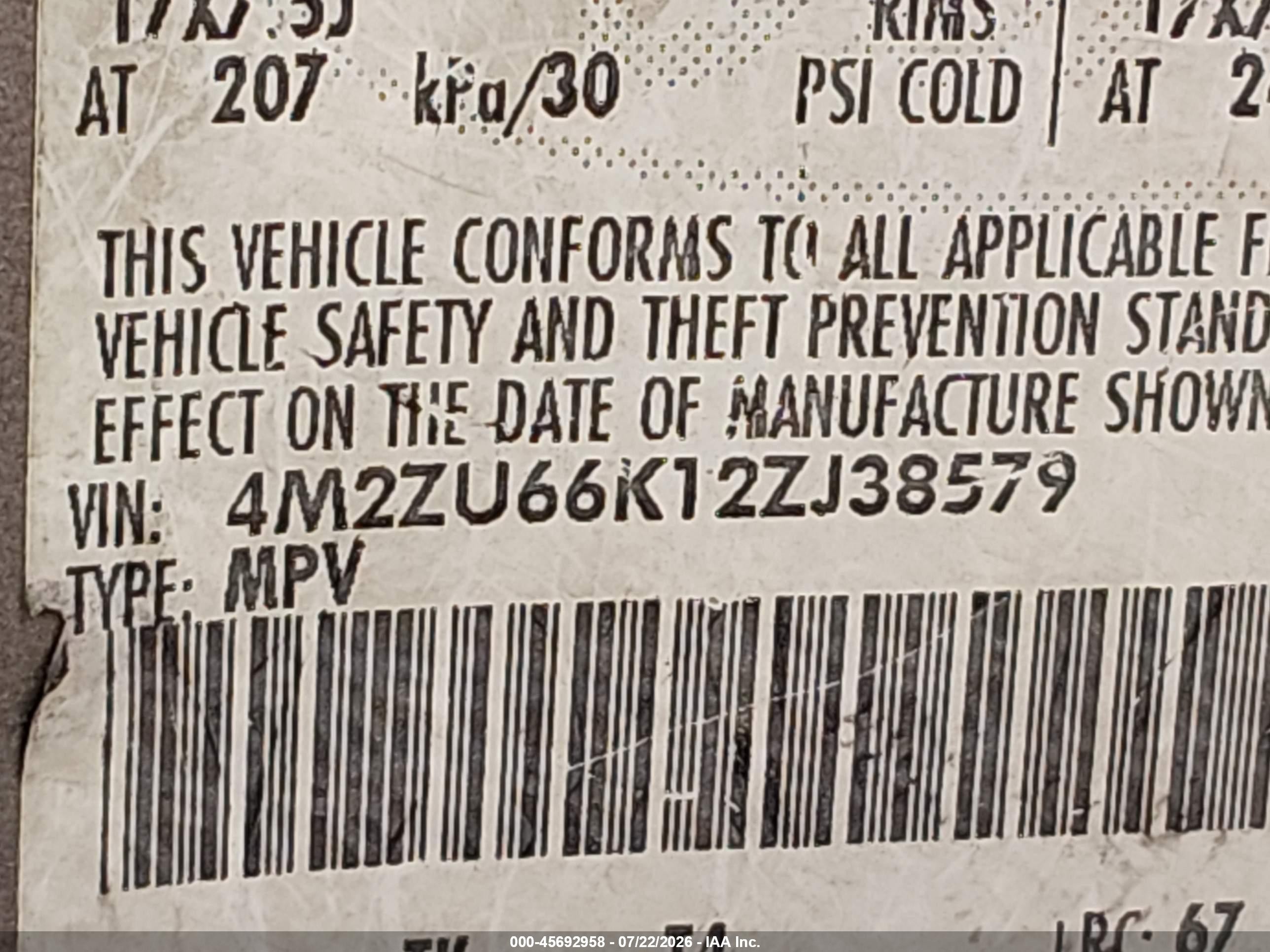 2002 Mercury Mountaineer   Gray vin: 4M2ZU66K12ZJ38579