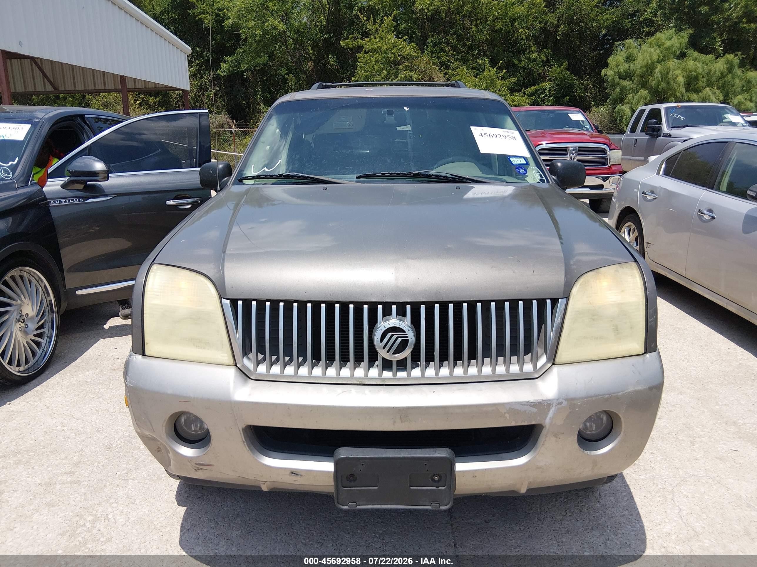 2002 Mercury Mountaineer   Gray vin: 4M2ZU66K12ZJ38579