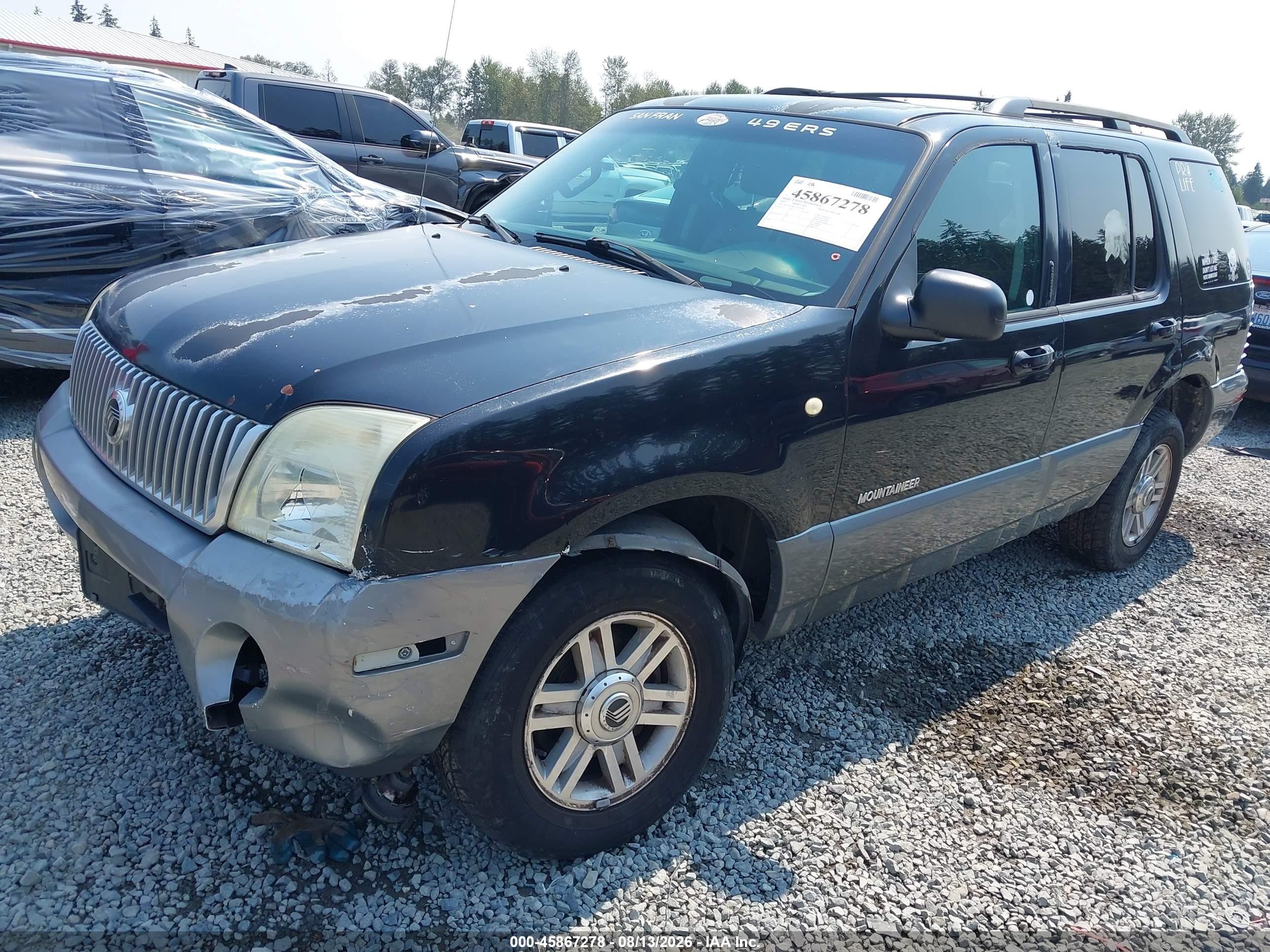 2002 Mercury Mountaineer   Черный vin: 4M2ZU66K32ZJ42438