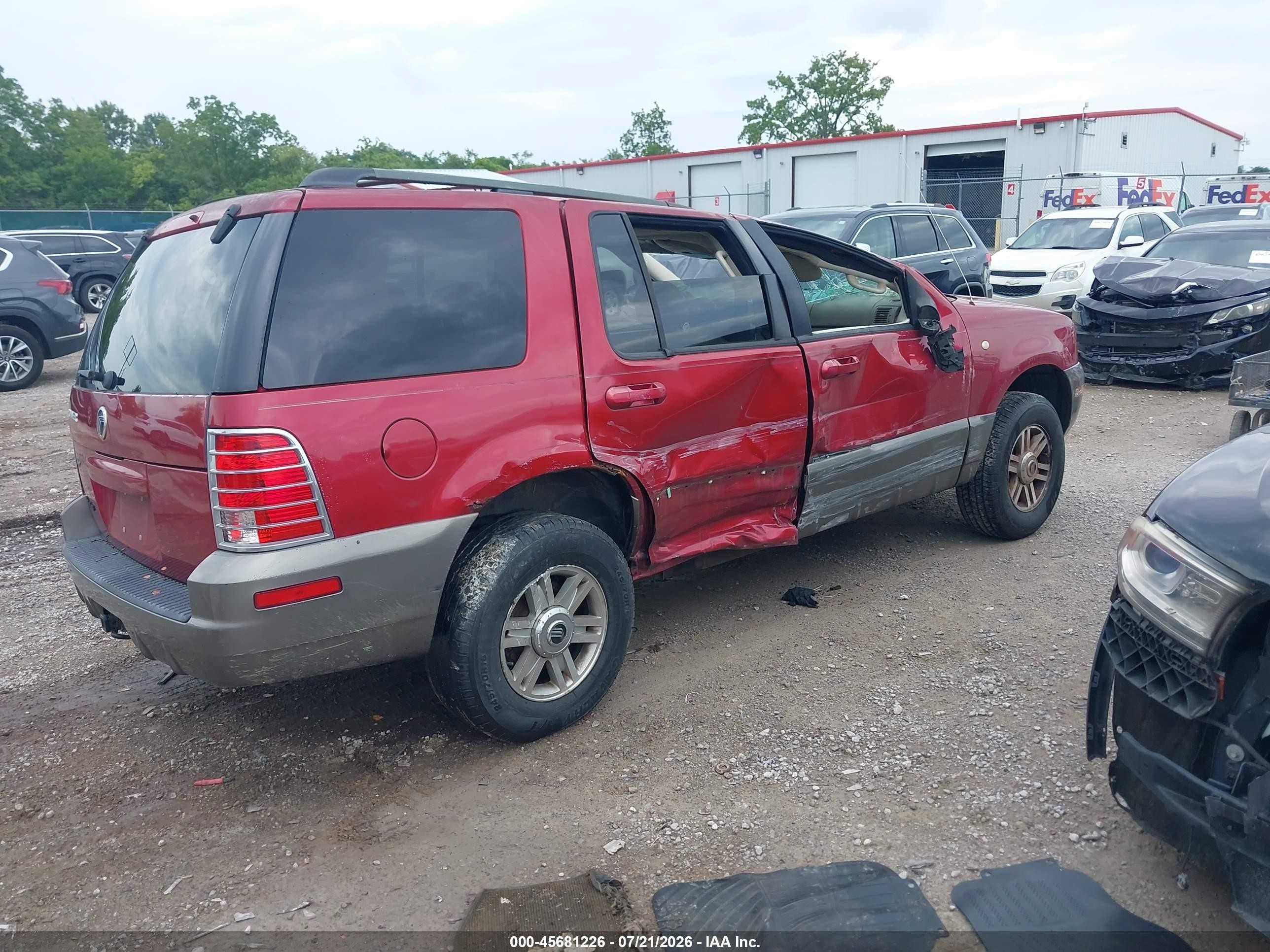 2003 Mercury Mountaineer   Red vin: 4M2ZU66K33UJ09745