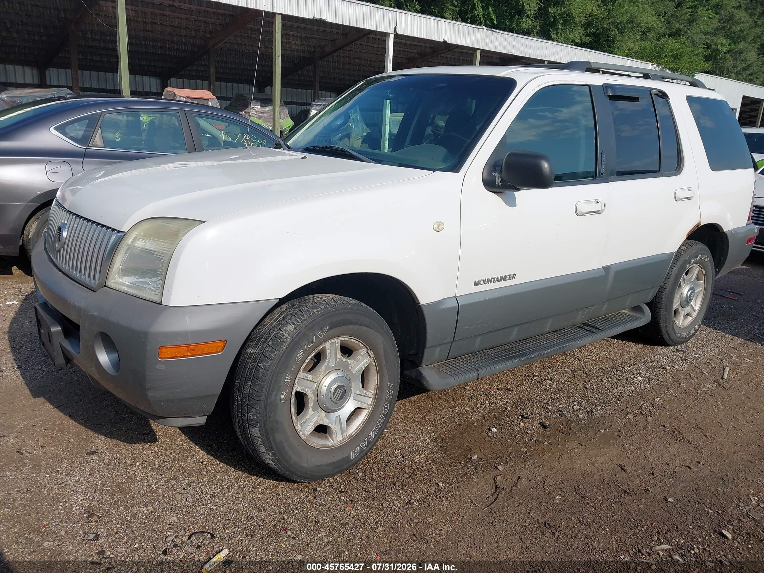 2002 Mercury Mountaineer   White vin: 4M2ZU86E42ZJ29185
