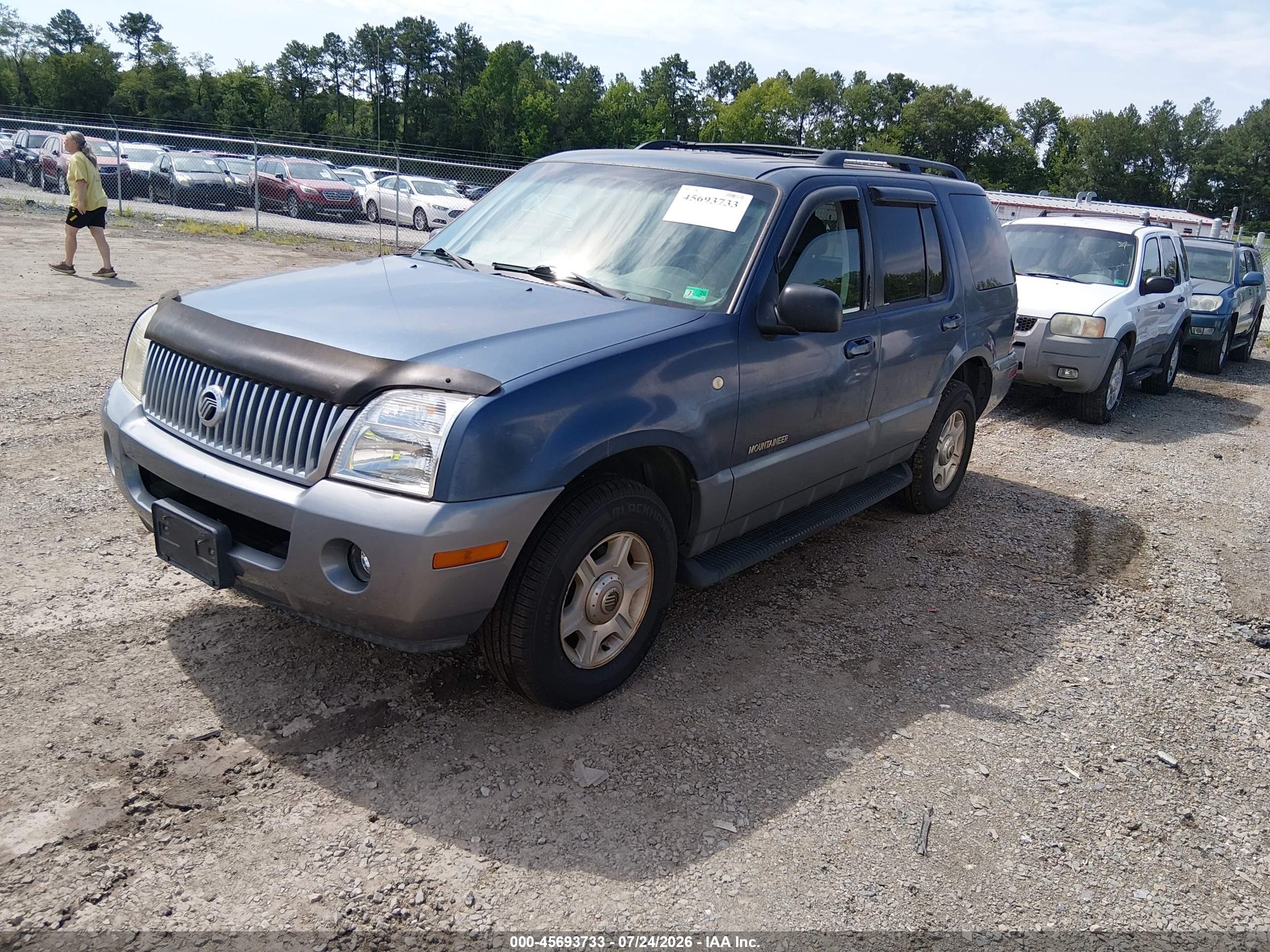 2002 Mercury Mountaineer Blue vin: 4M2ZU86E62ZJ28880