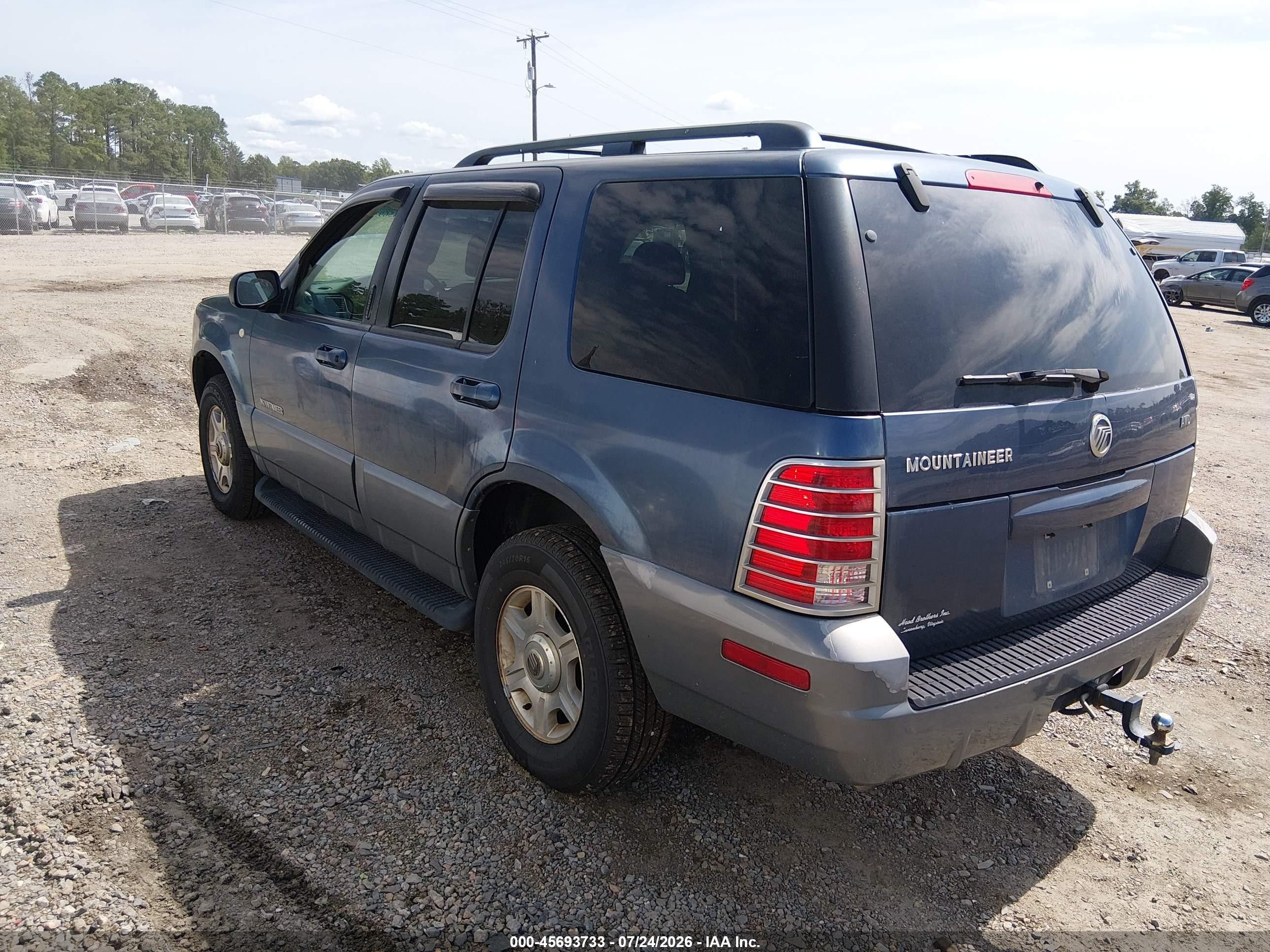 2002 Mercury Mountaineer Blue vin: 4M2ZU86E62ZJ28880