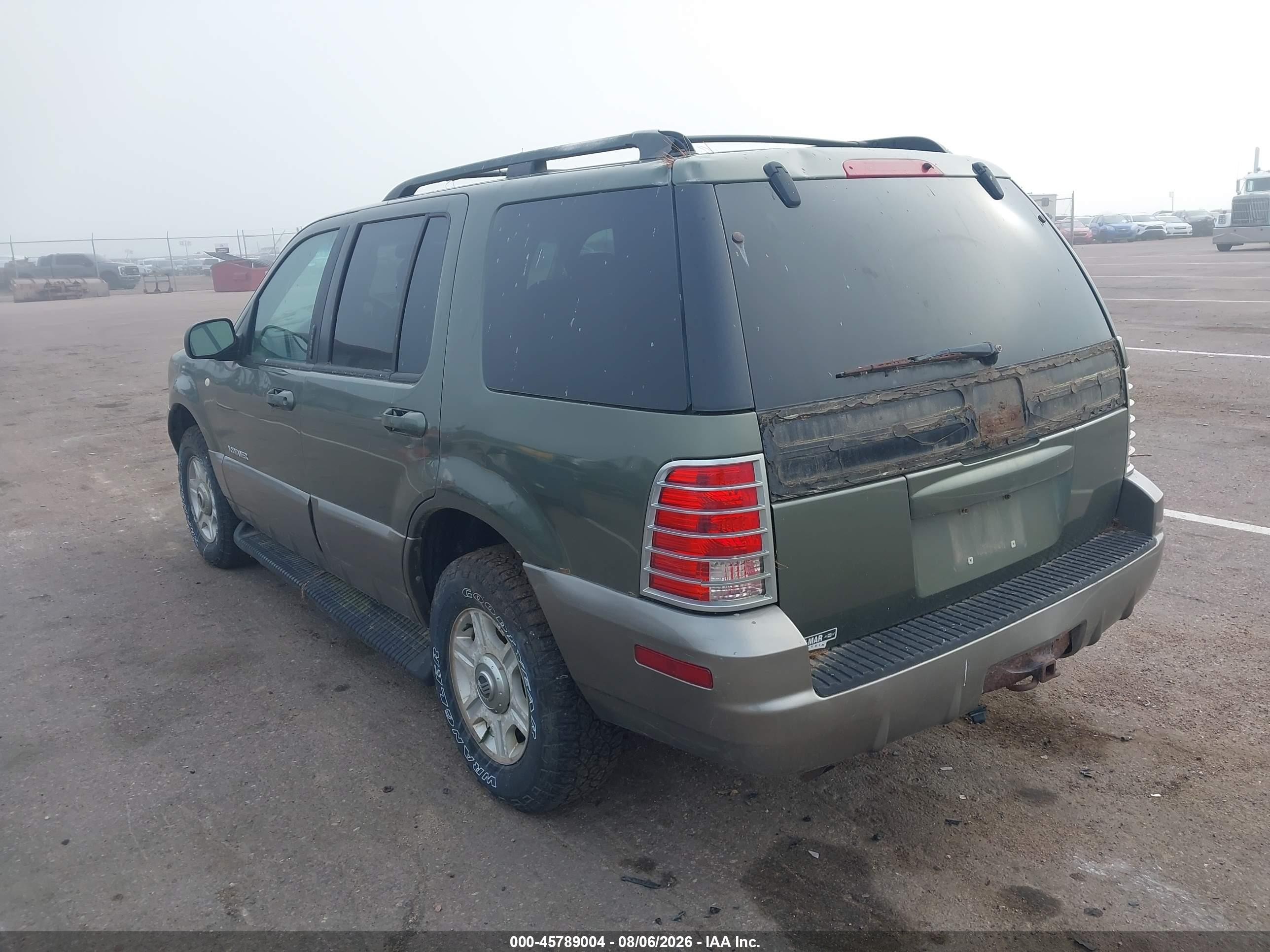 2002 Mercury Mountaineer   Green vin: 4M2ZU86E82ZJ23339