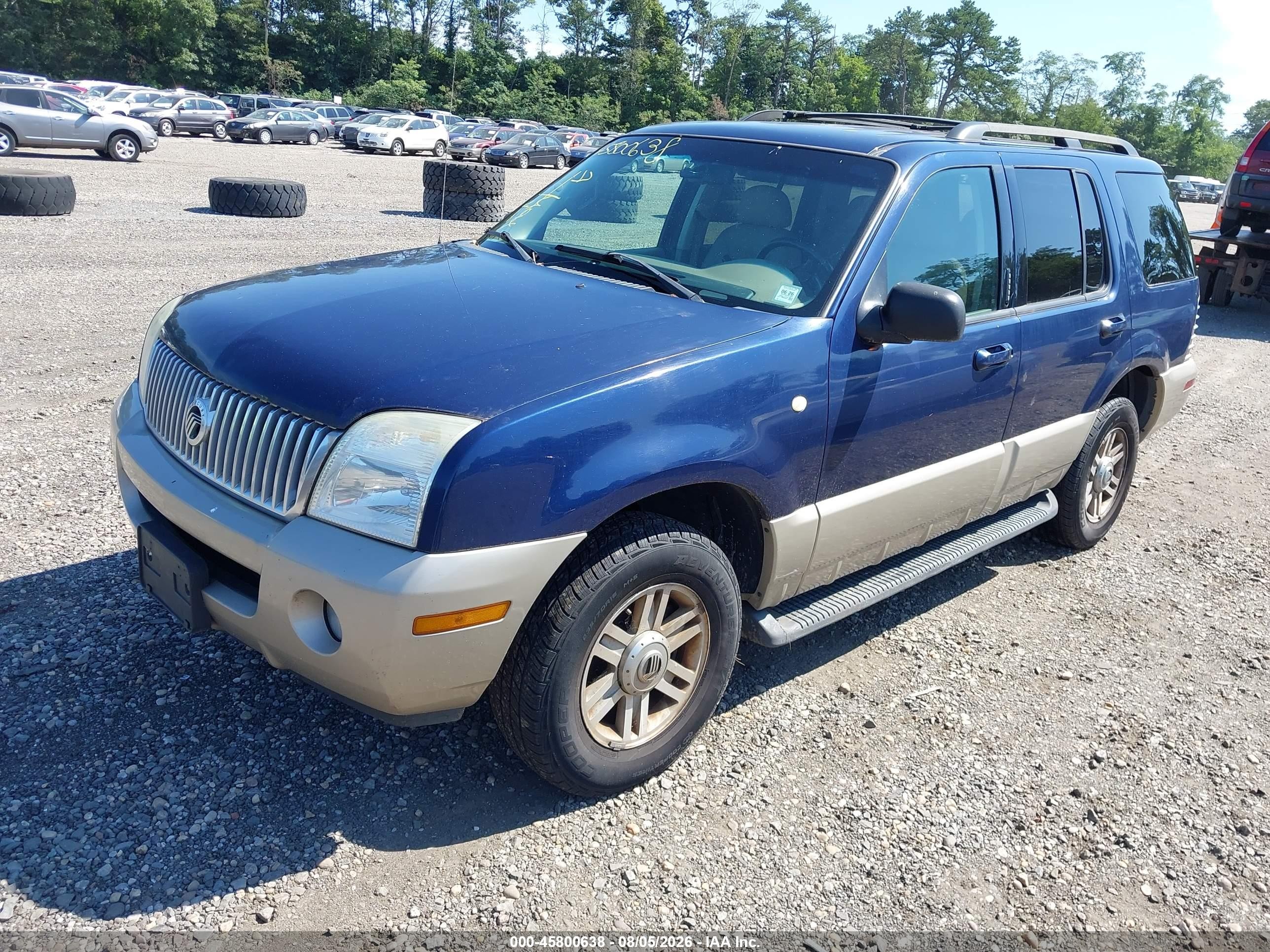 2004 Mercury Mountaineer   Blue vin: 4M2ZU86K14UJ12348