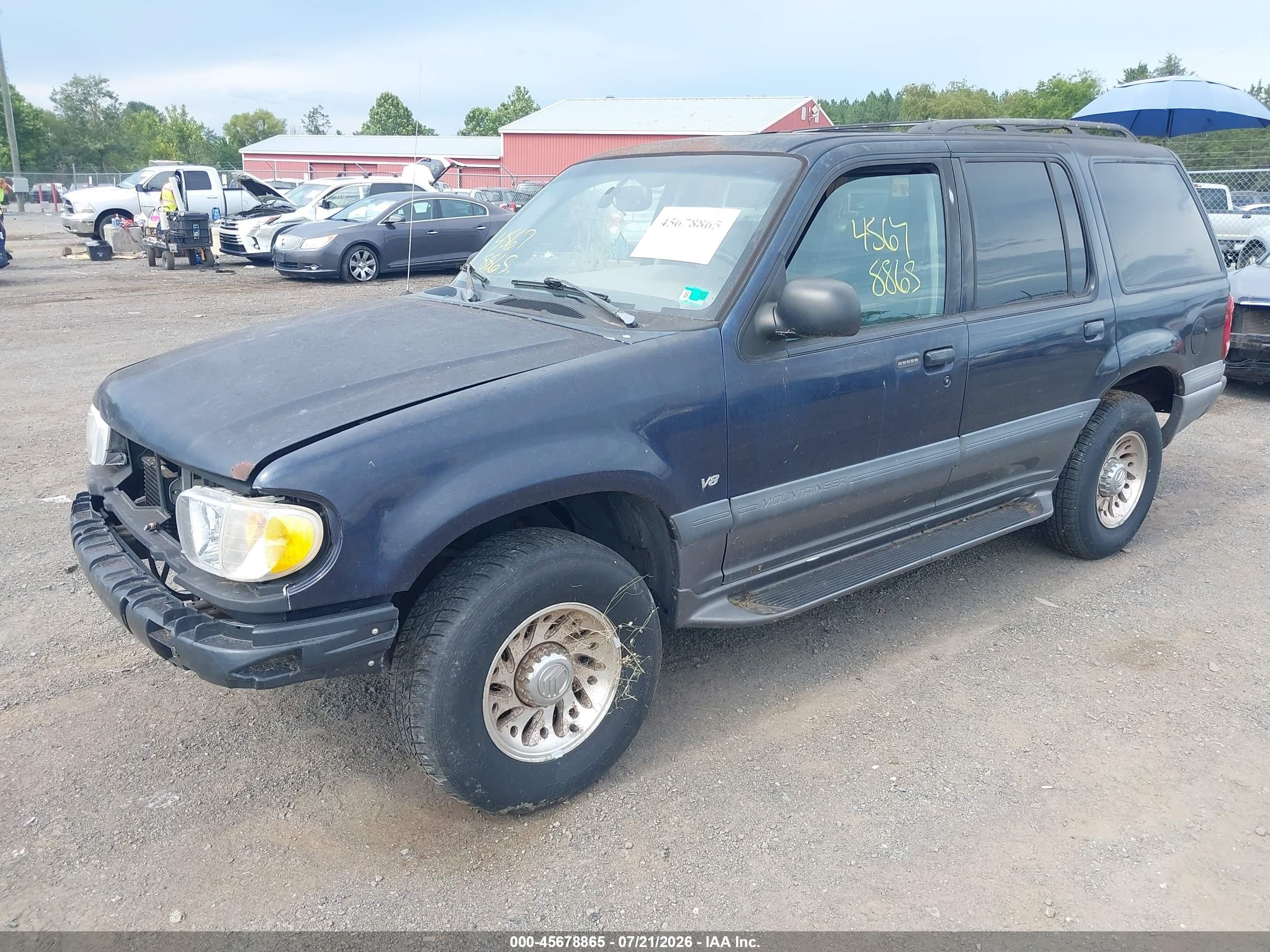 2000 Mercury Mountaineer Blue vin: 4M2ZU86P1YUJ46291