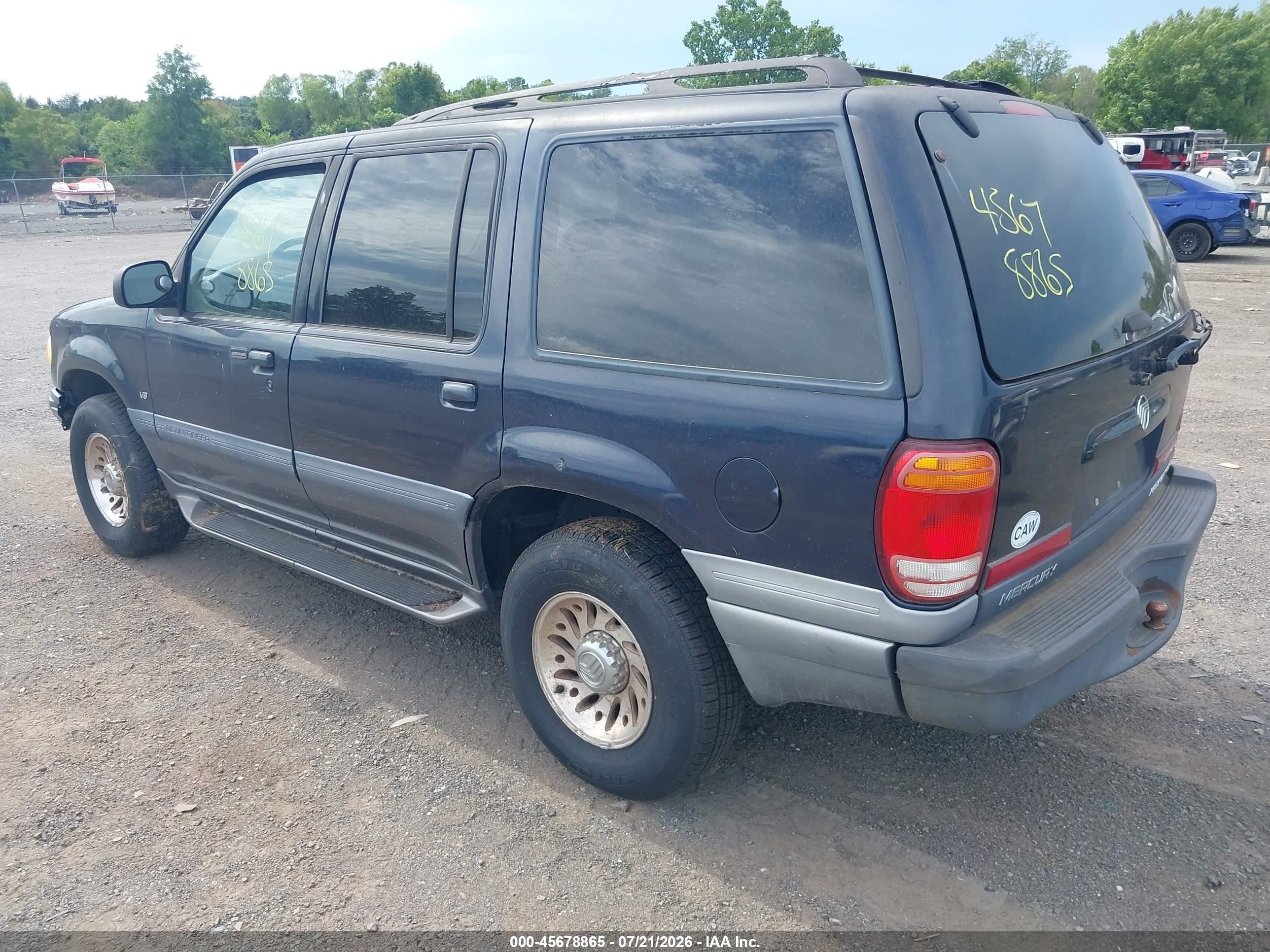 2000 Mercury Mountaineer Blue vin: 4M2ZU86P1YUJ46291