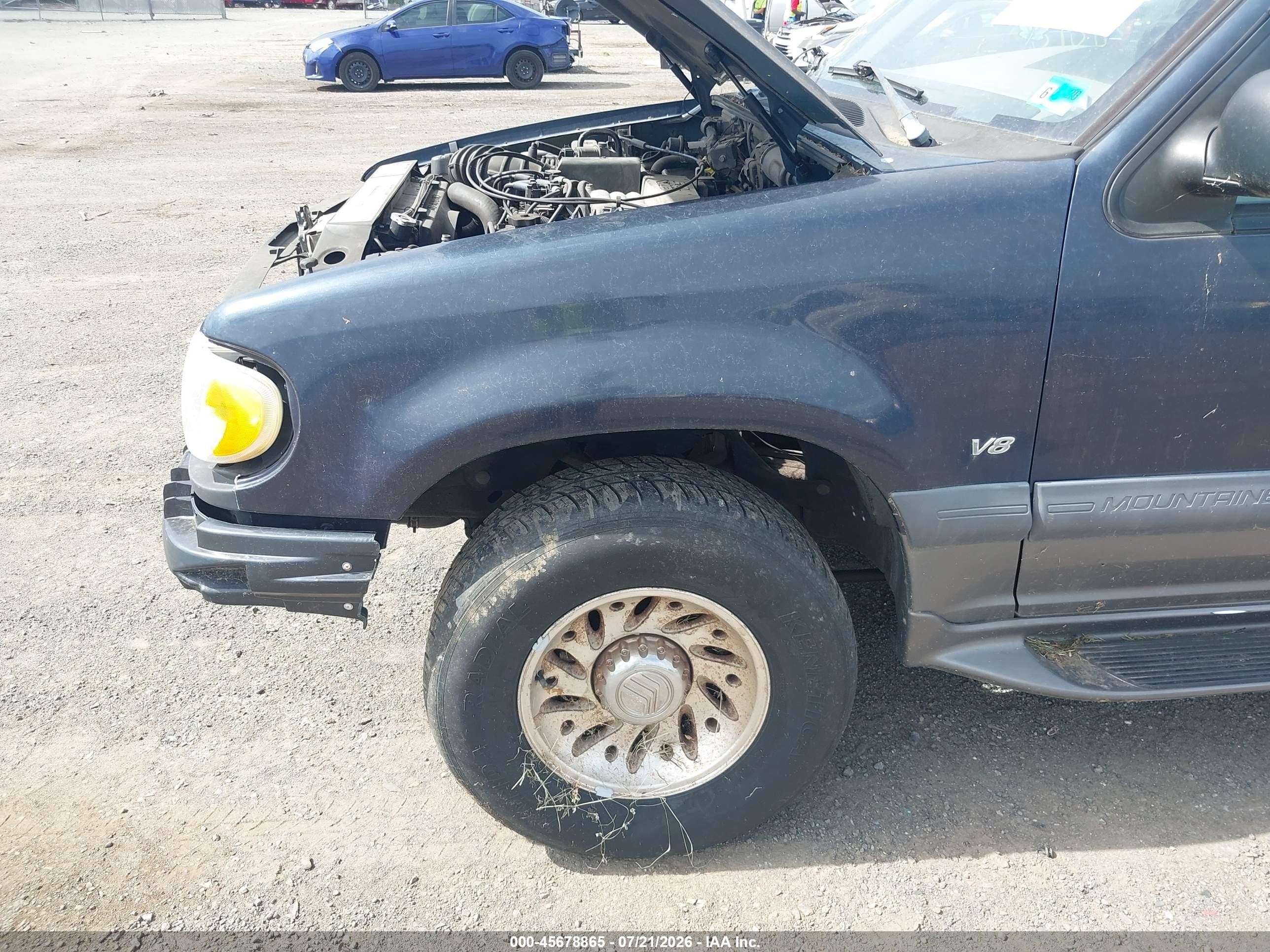 2000 Mercury Mountaineer Blue vin: 4M2ZU86P1YUJ46291