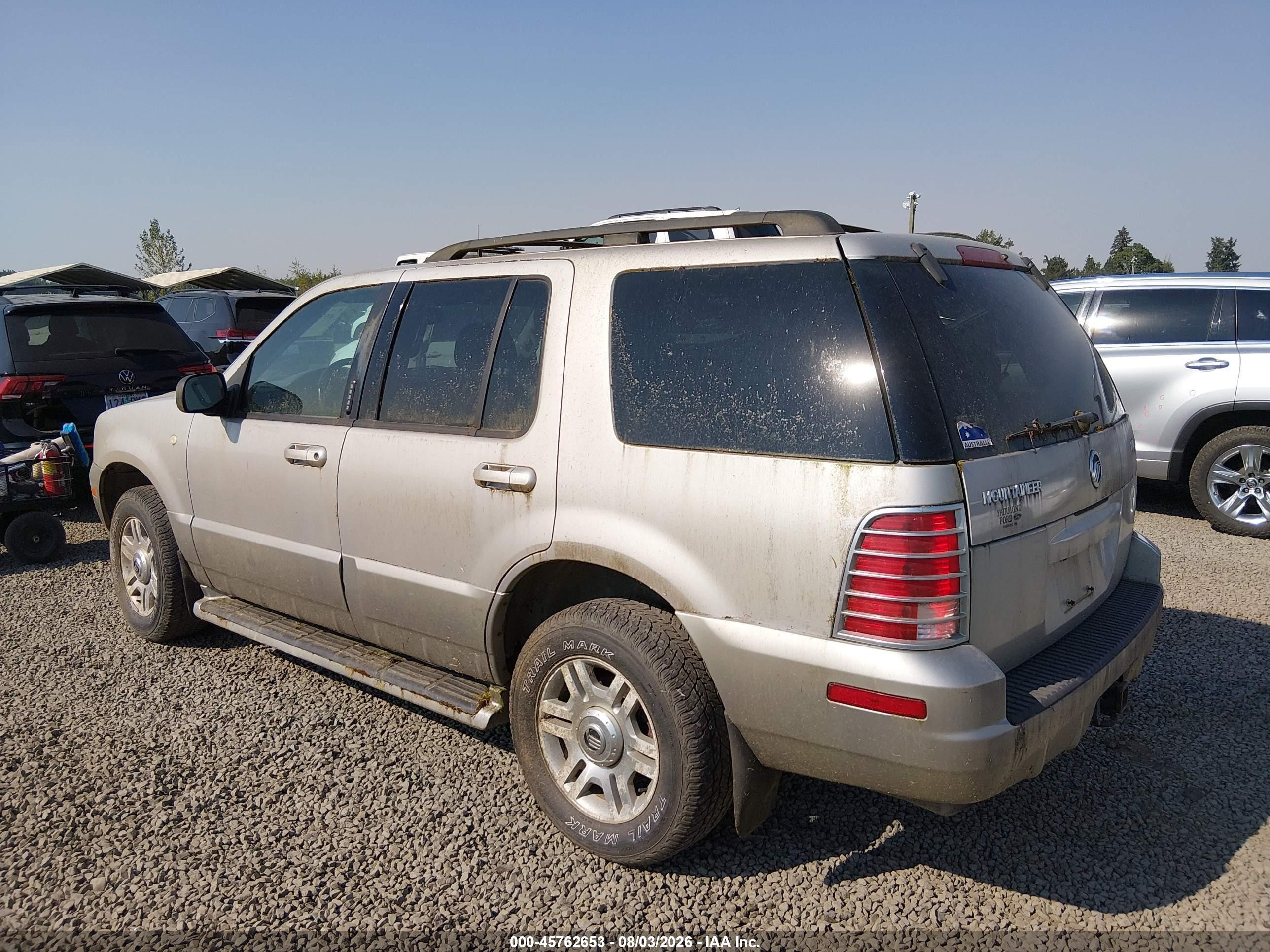 2003 Mercury Mountaineer   Silver vin: 4M2ZU86W53ZJ31215