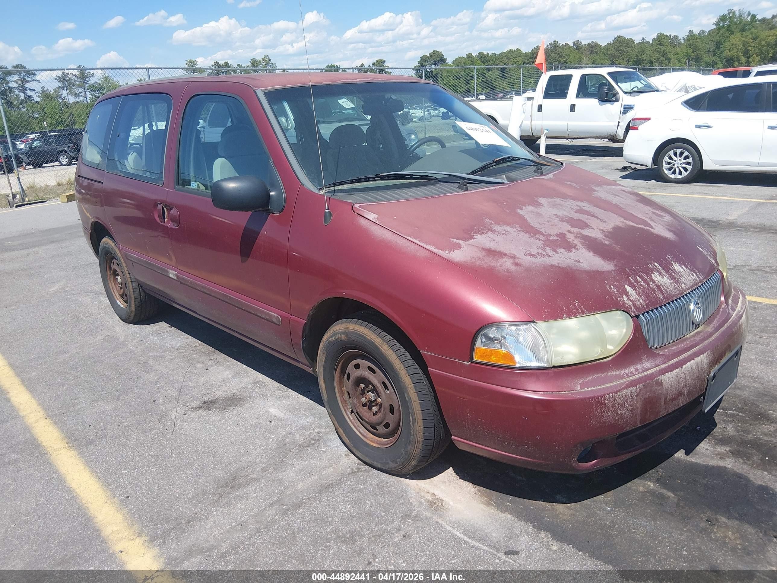 2002 Mercury Villager   Red vin: 4M2ZV11T02DJ14013