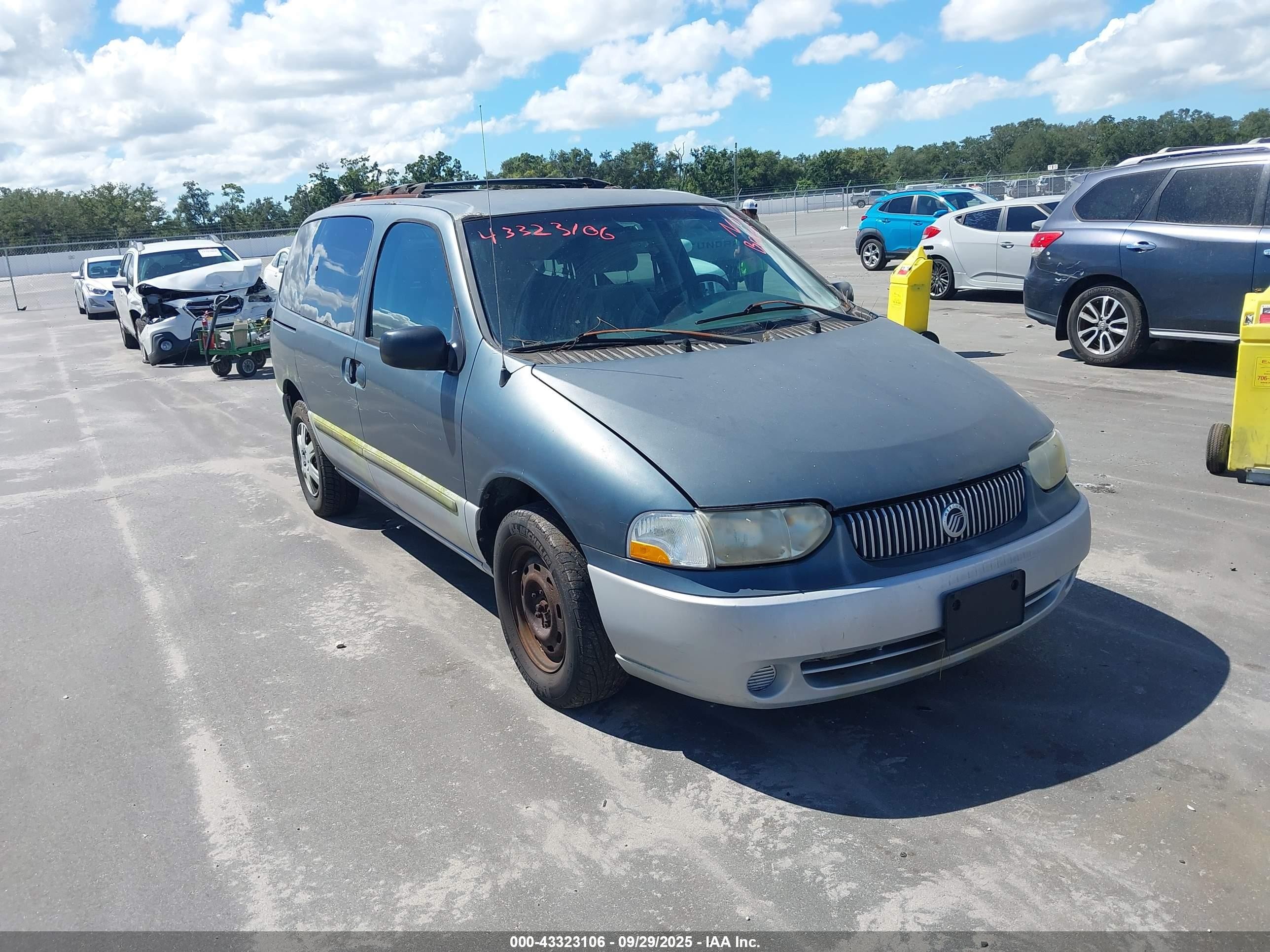2001 Mercury Villager   Blue vin: 4M2ZV11T21DJ07904