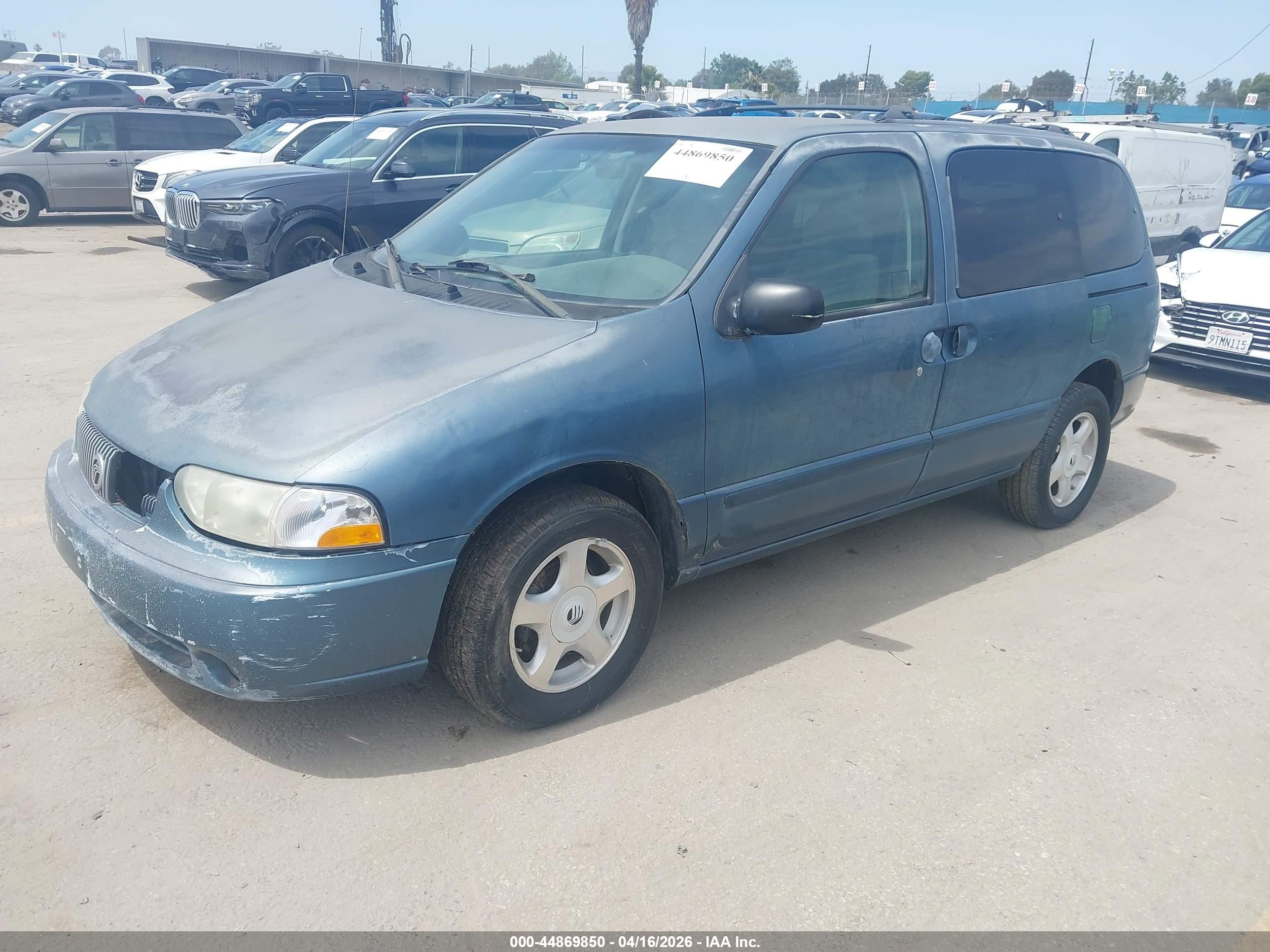 2001 Mercury Villager   Blue vin: 4M2ZV11T71DJ07686