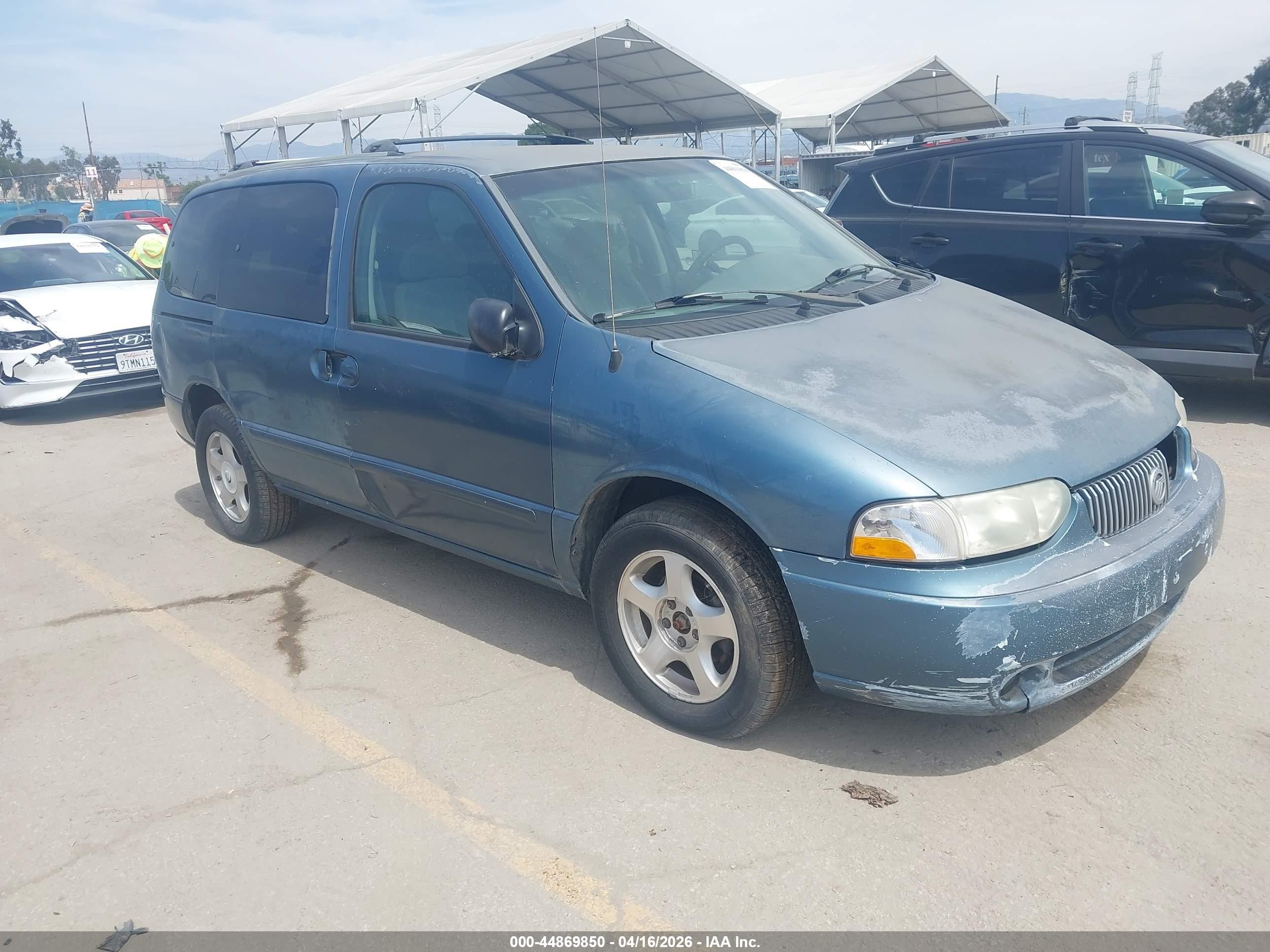 2001 Mercury Villager   Blue vin: 4M2ZV11T71DJ07686